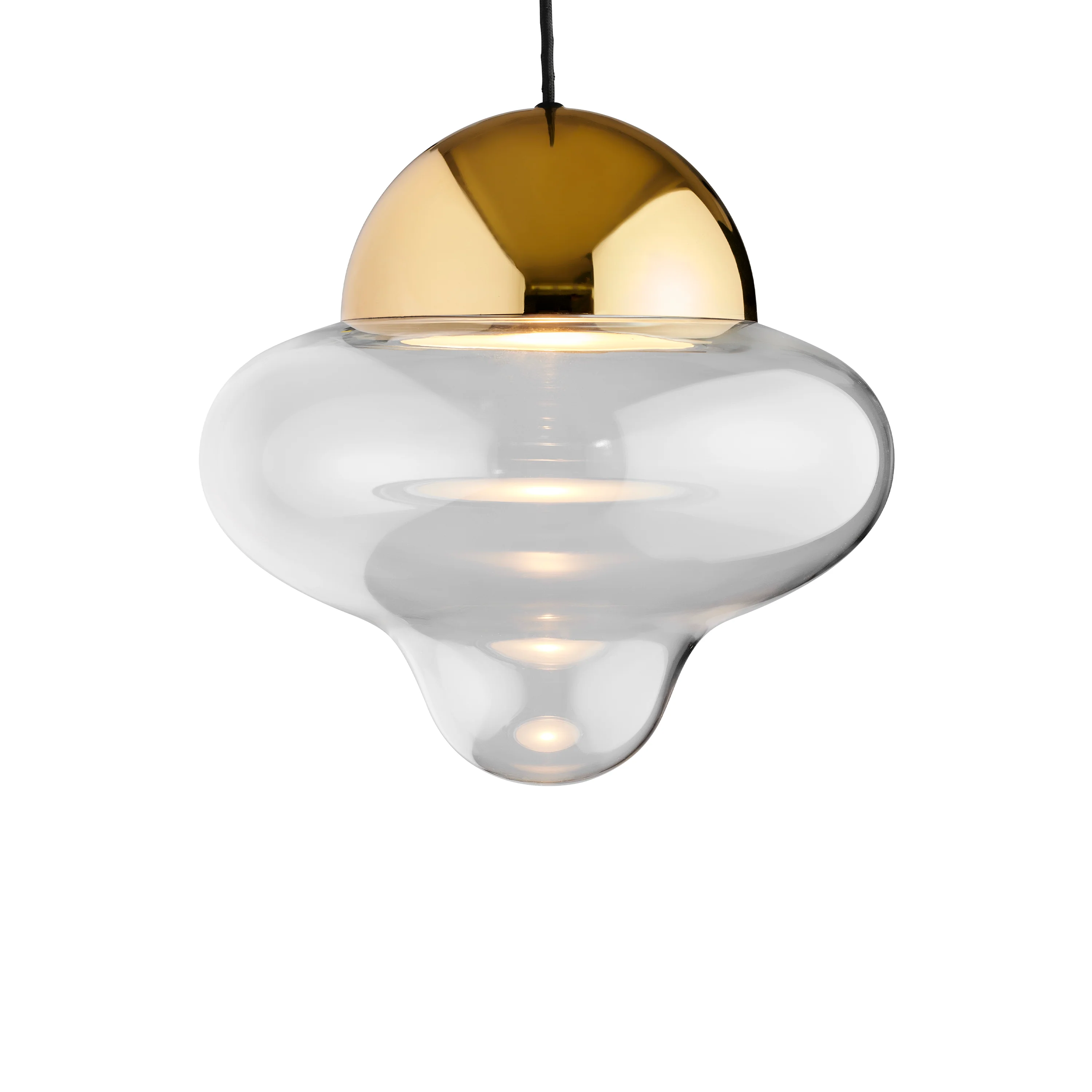 Lampa wisząca NUTTY szkło transparentne ze złotym wykończeniem - Image 3