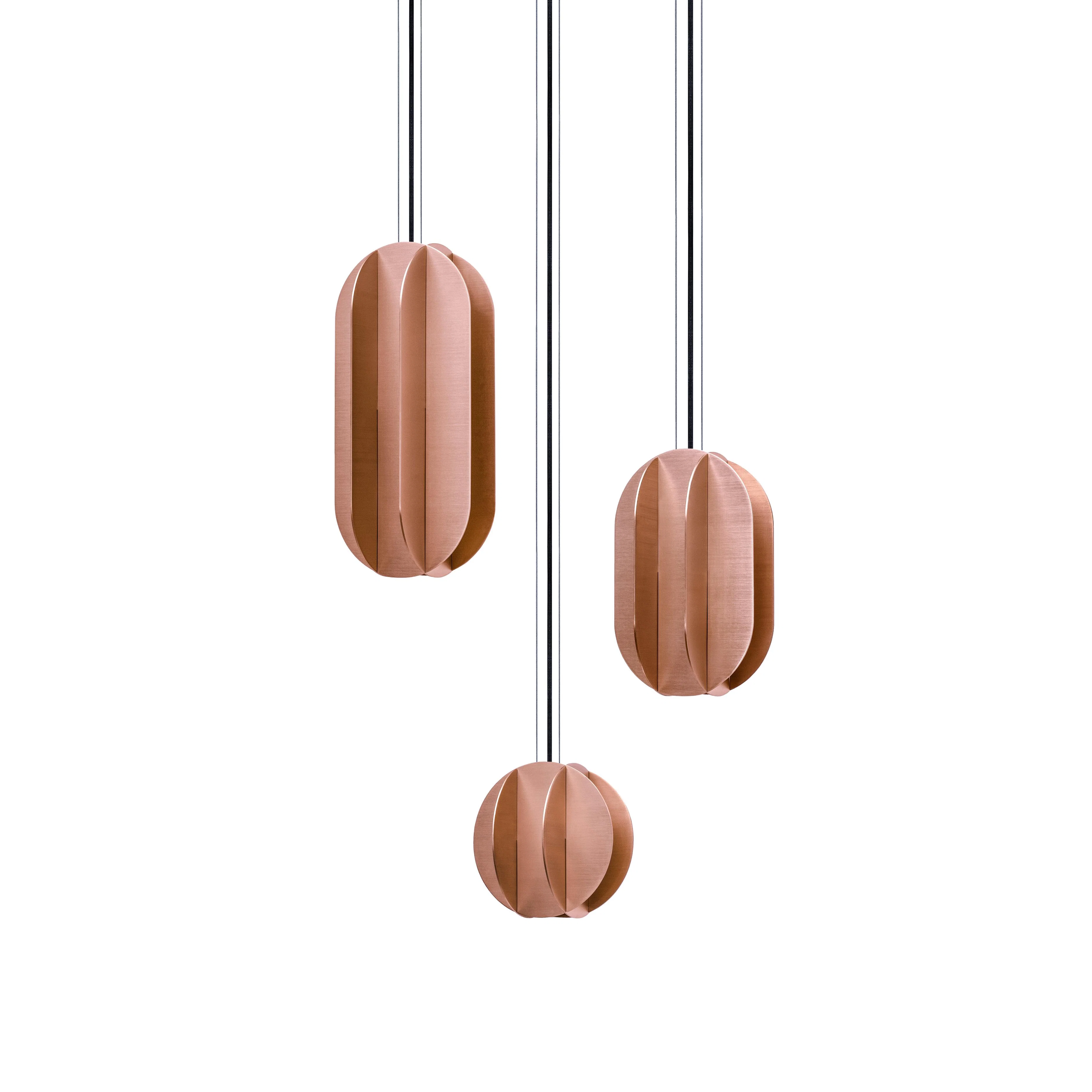 Lampa wisząca okrągła EL miedź - Image 6