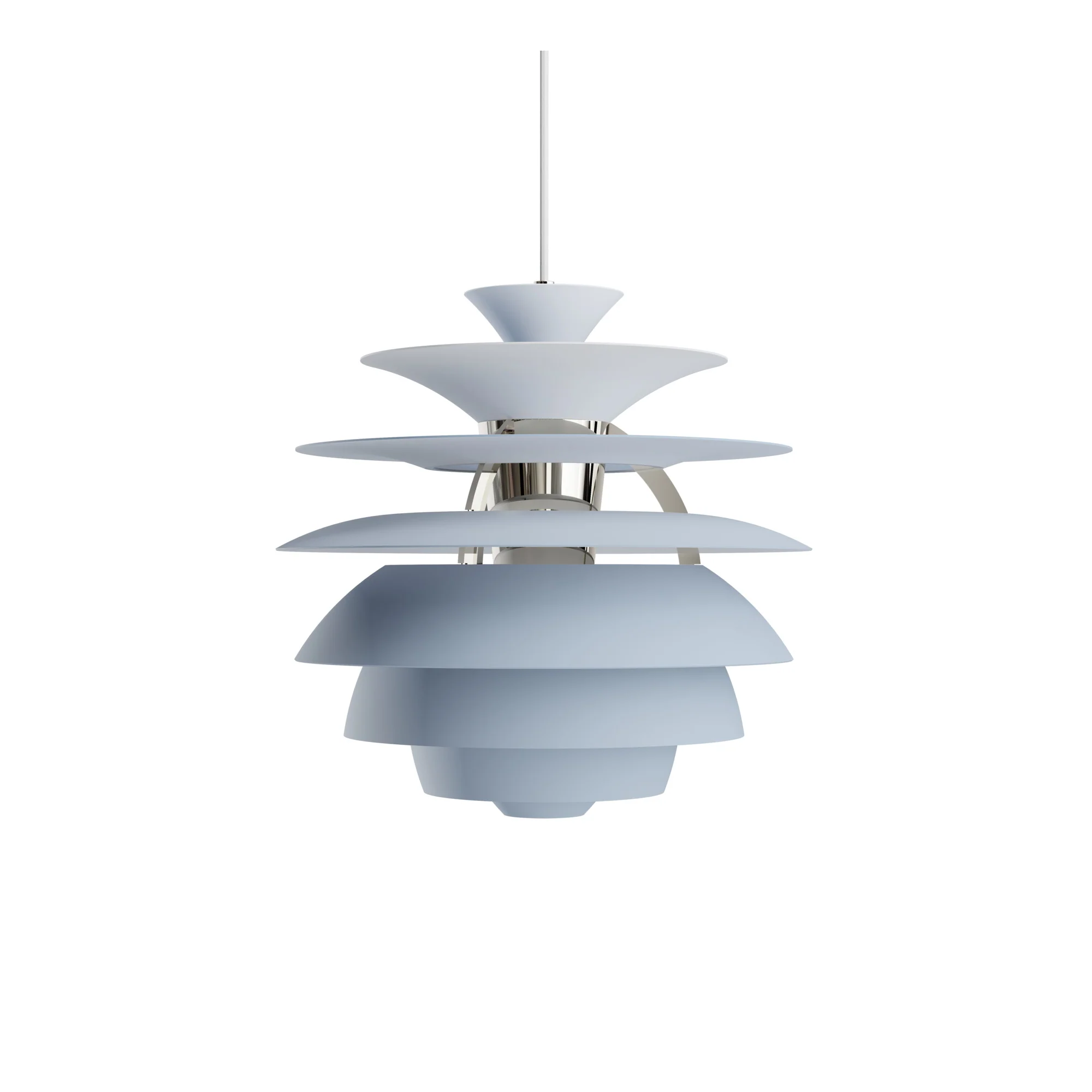 Lampa wisząca PH SNOWBALL brudny niebieski z chromowanym wykończeniem - Image 3