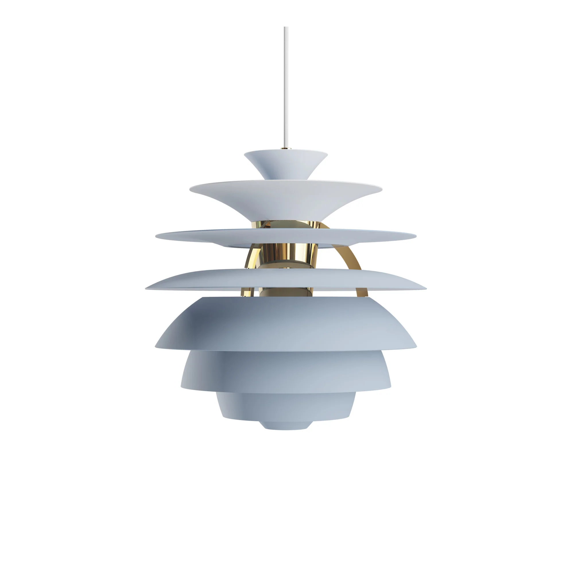 Lampa wisząca PH SNOWBALL brudny niebieski z mosiężnym wykończeniem - Image 3