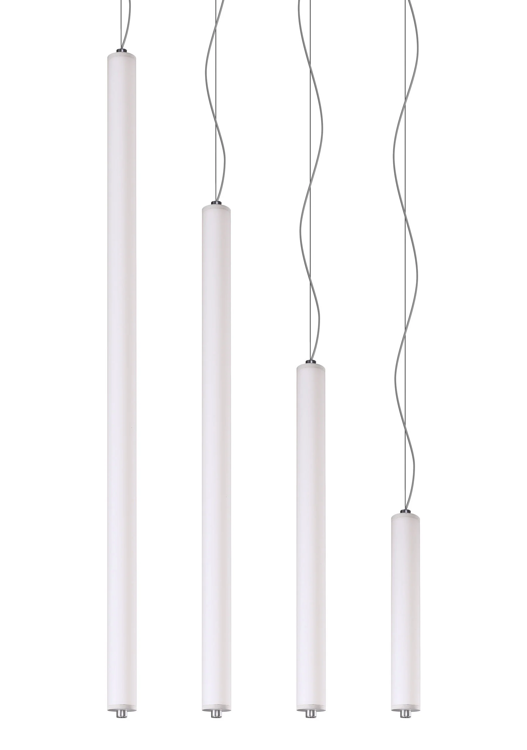 Lampa wisząca pionowa LONGA mleczny klosz z betonowym detalem - Image 5