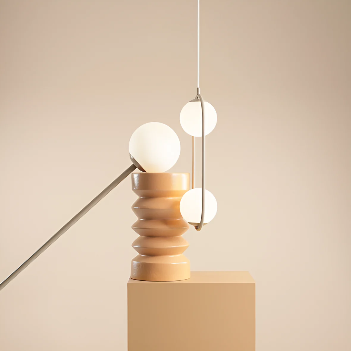 Lampa wisząca RIVA DUO beżowy - Image 2