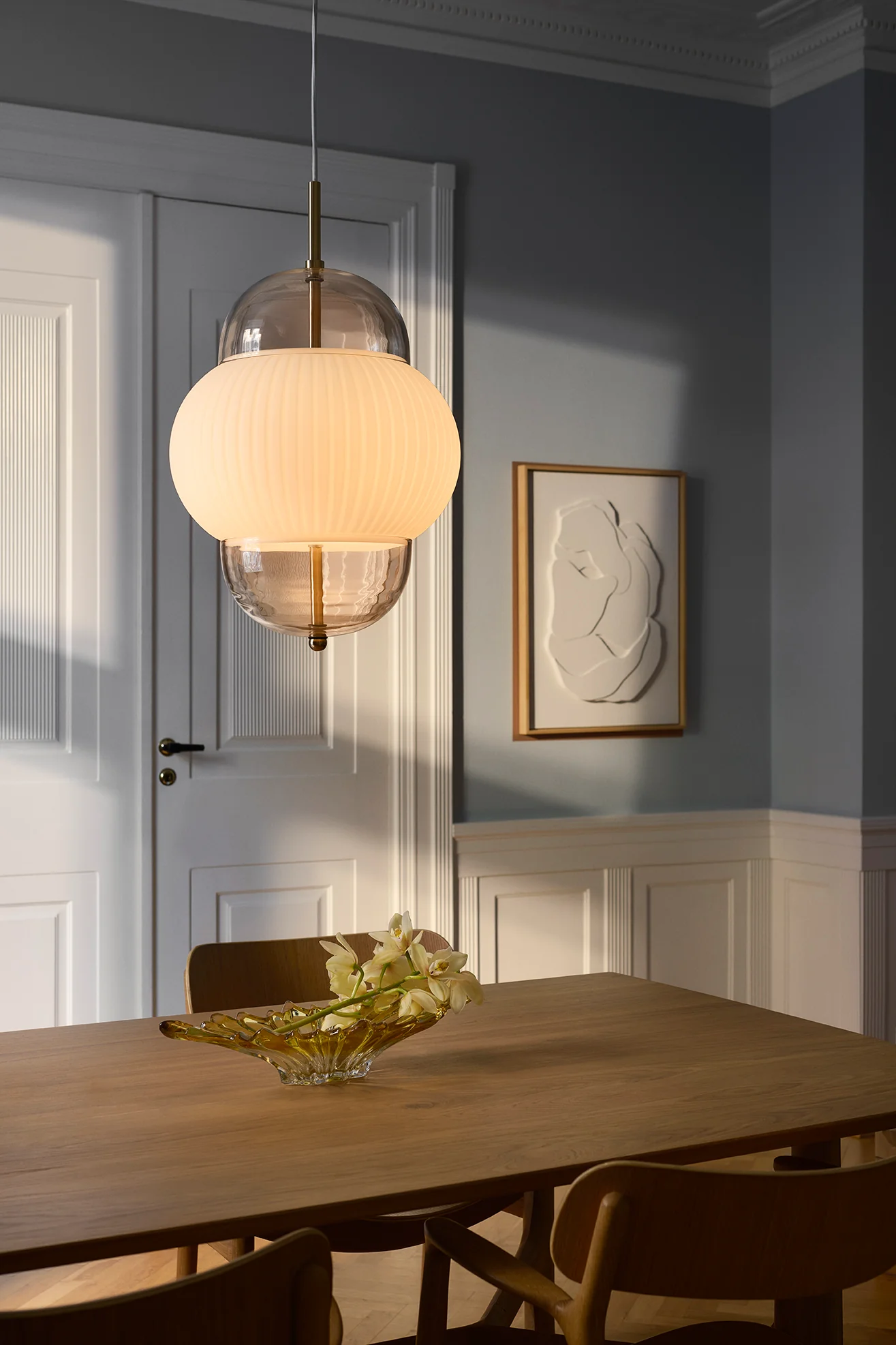 Lampa wisząca SHAHIN biały ze złotym - Image 2