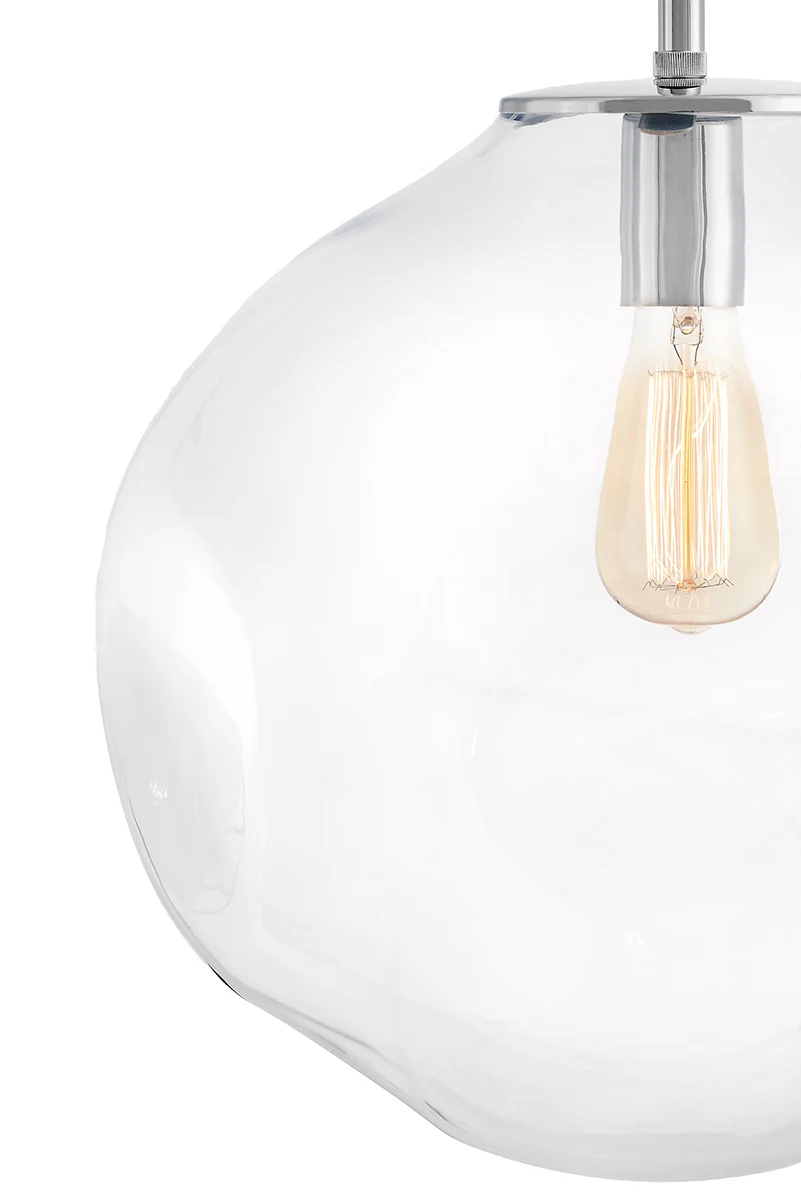 Lampa wisząca trzypunktowa AVIA 3 transparentny ze srebrnym wykończeniem - Image 6