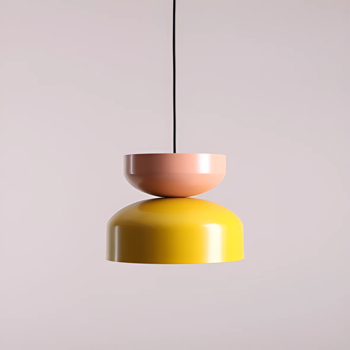 Lampa wisząca TULA koralowy z musztardowym - Image 3