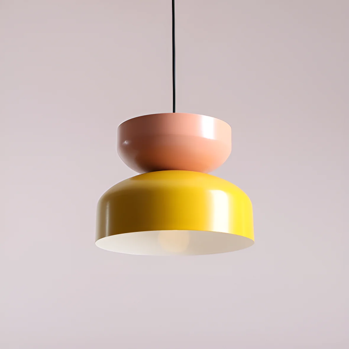 Lampa wisząca TULA koralowy z musztardowym - Image 4