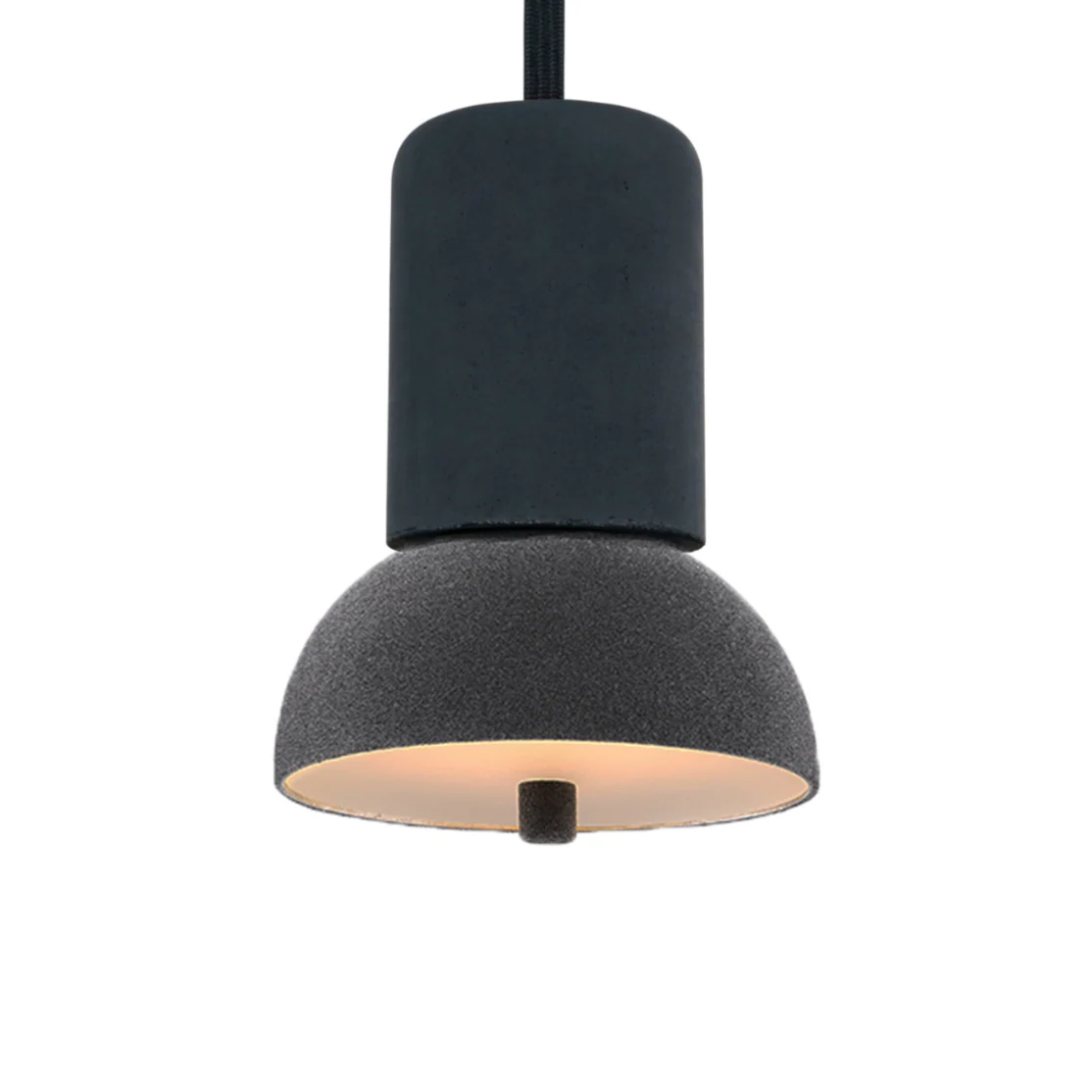 Lampa wisząca GIRO VELVET beton z aksamitem