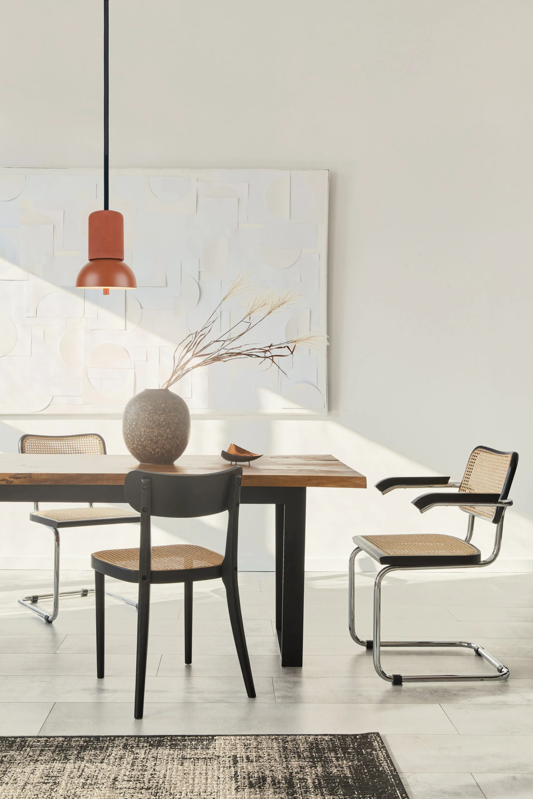 Lampa wisząca GIRO VELVET beton z aksamitem - Image 3