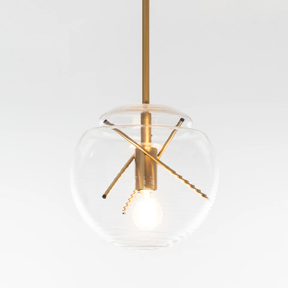Lampa wisząca VITRUVIO transparentny ze złotym wykończeniem - Image 2