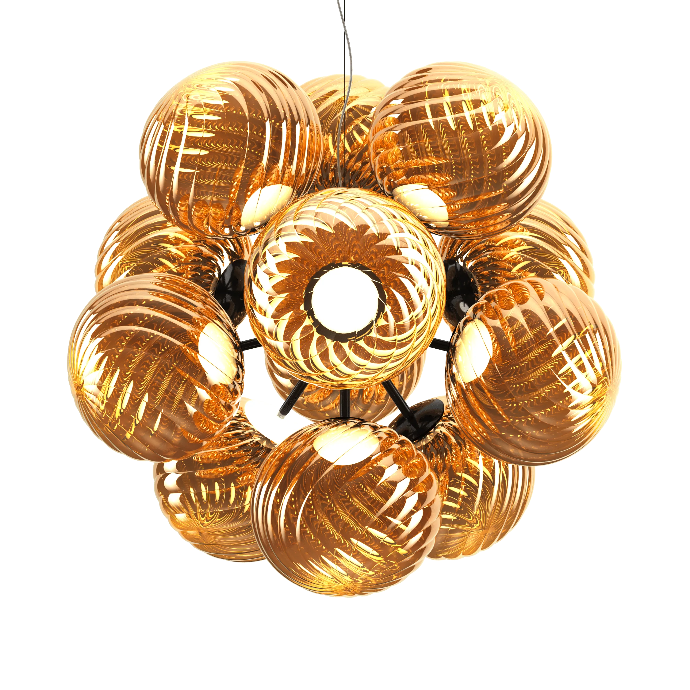 Lampa wisząca WHIRL BURST złoty