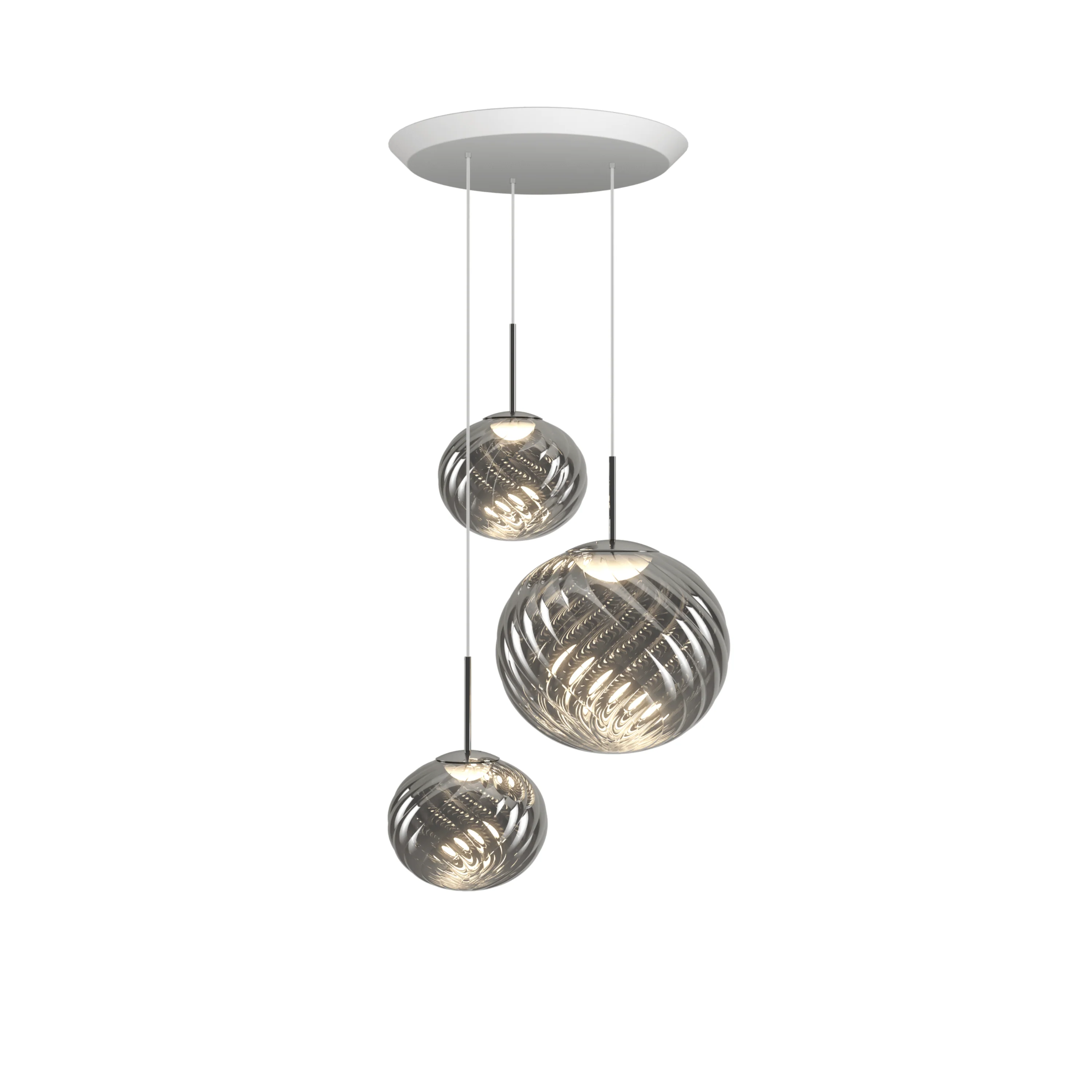 Lampa wisząca WHIRL TRIO ROUND srebrny - Image 3