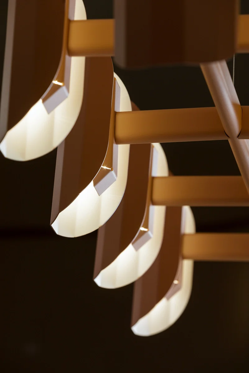 Lampa wisząca wieloramienna APOLIN złamany róż - Image 8