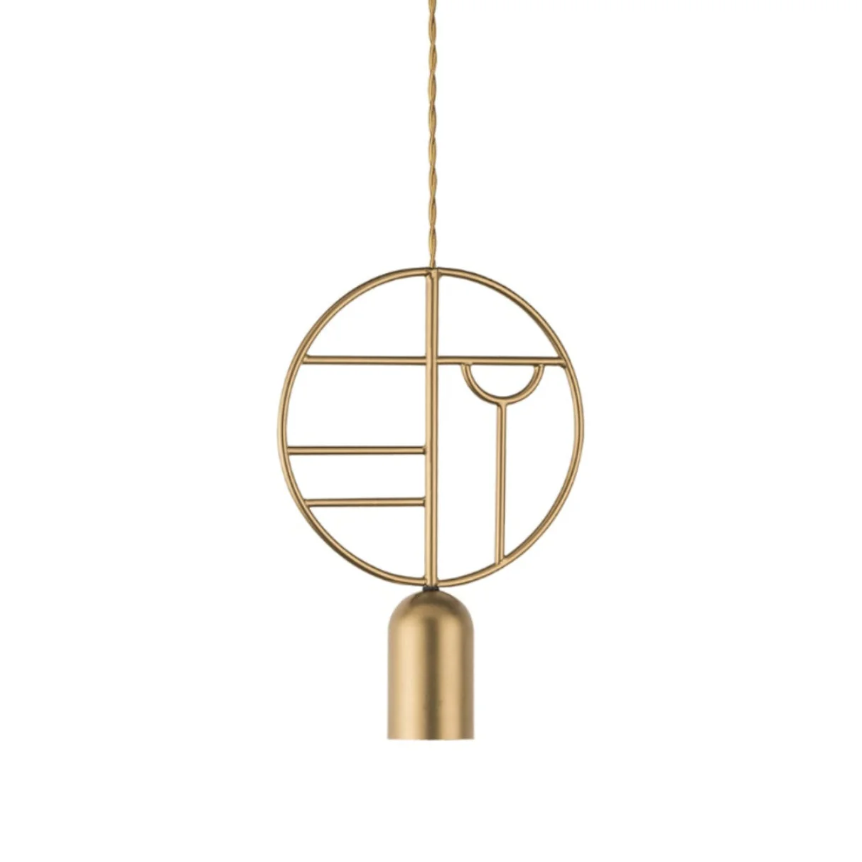 Lampa wisząca WOODEN DOTS WD01 mosiężny