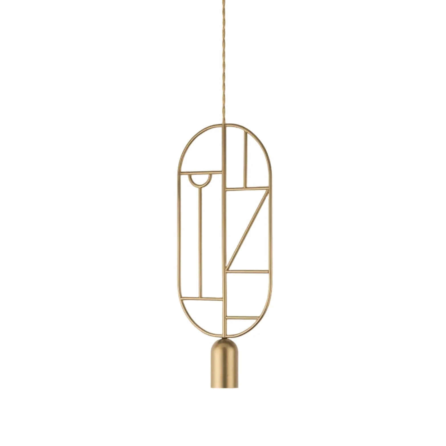 Lampa wisząca WOODEN DOTS WD02 mosiężny