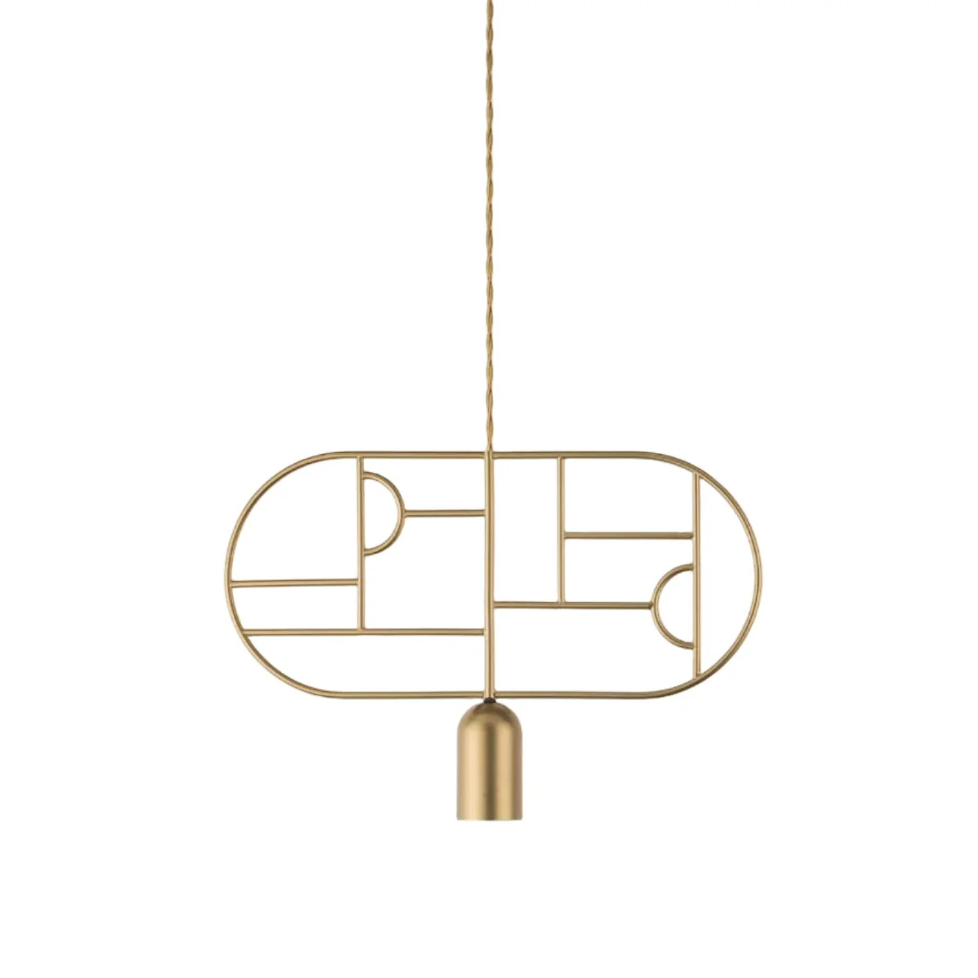Lampa wisząca WOODEN DOTS WD03 mosiężny