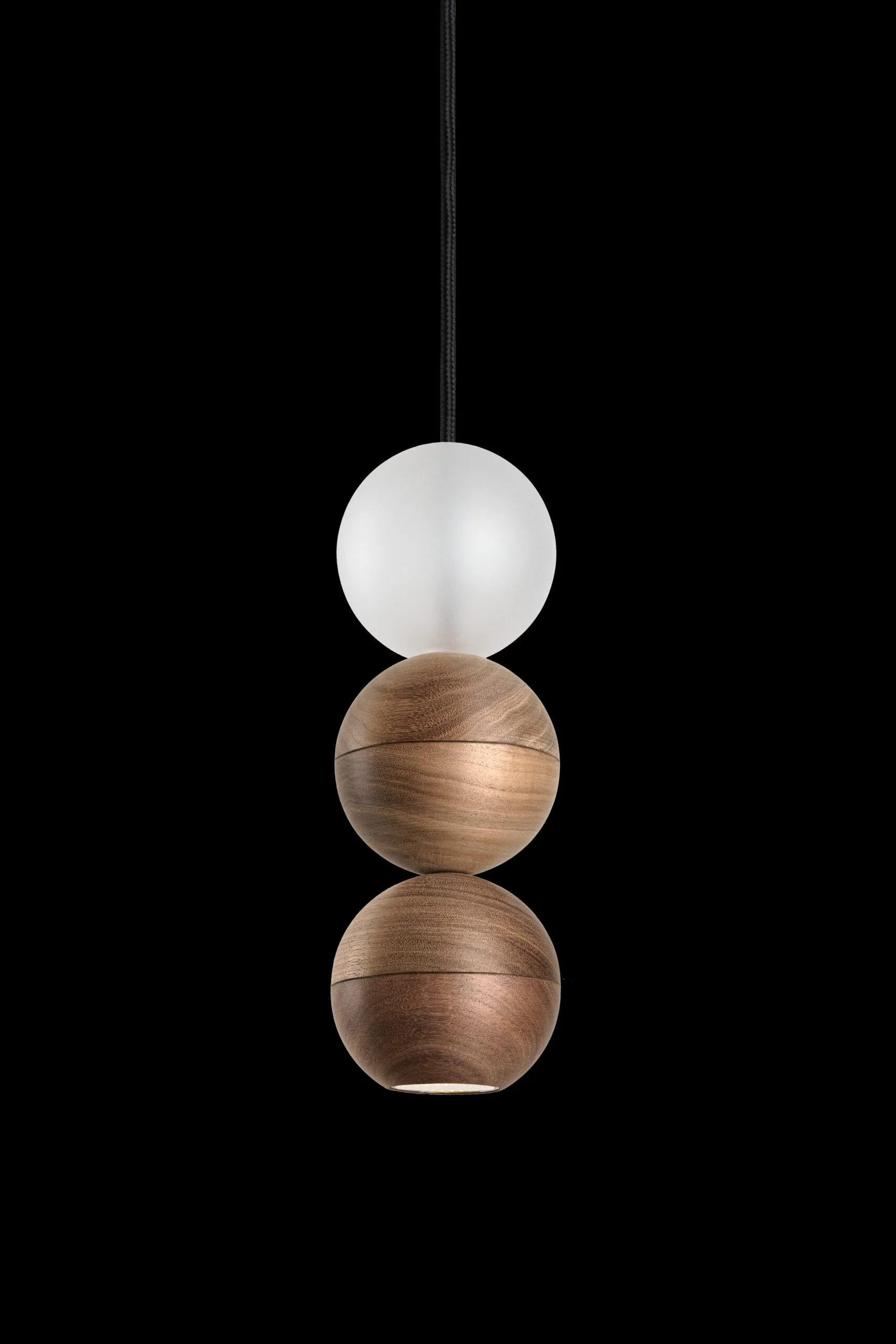 Lampa wisząca WOODOO GLASS lite drewno orzechowe - Image 3