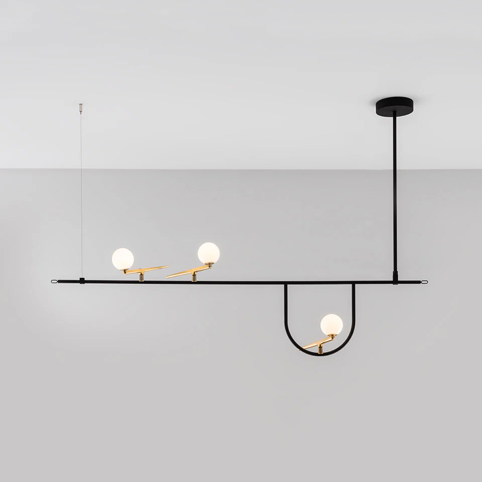 Lampa wisząca YANZI 1 czarny ze złotym - Image 7