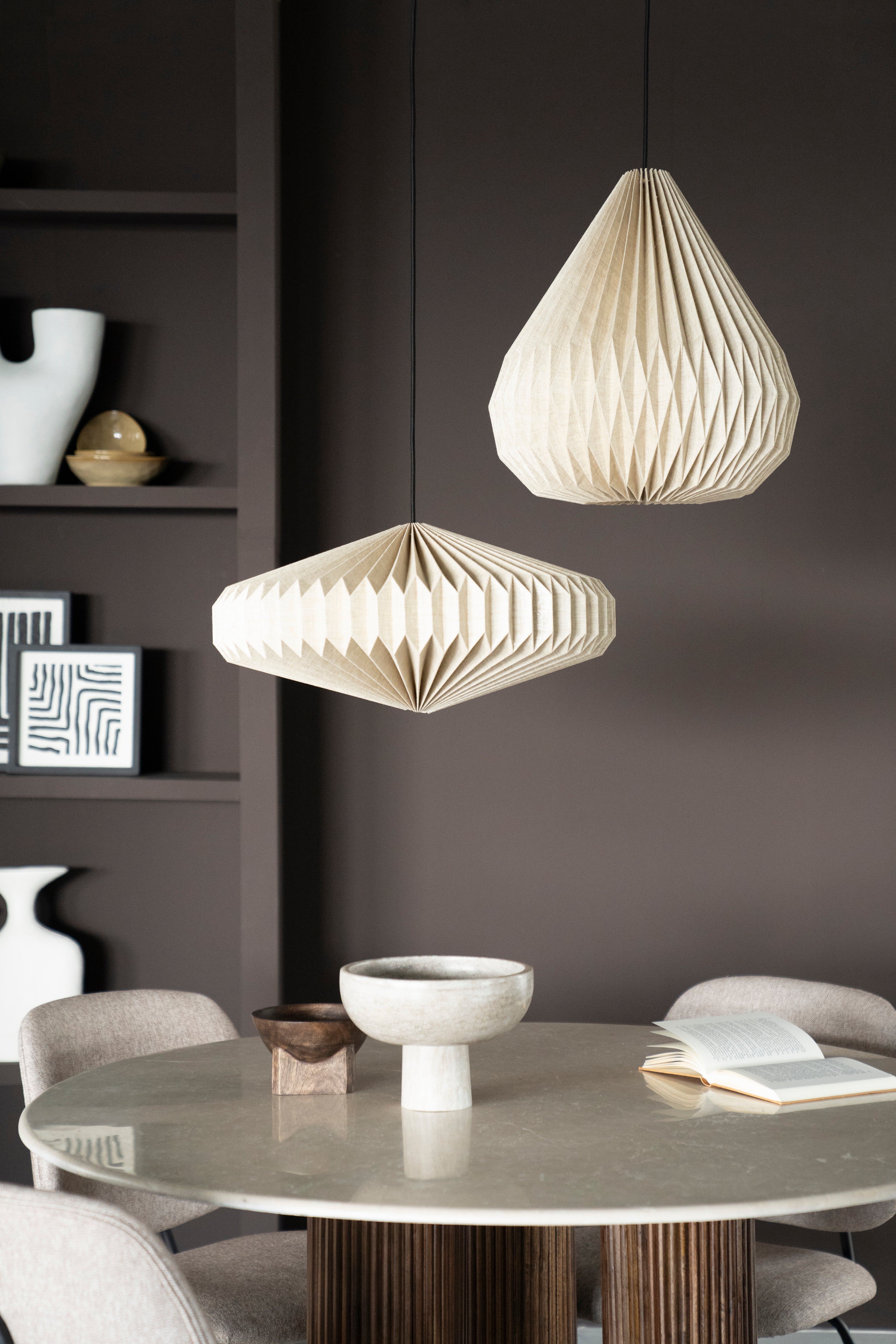 Lampa wisząca ZUKI papier i len - Image 2