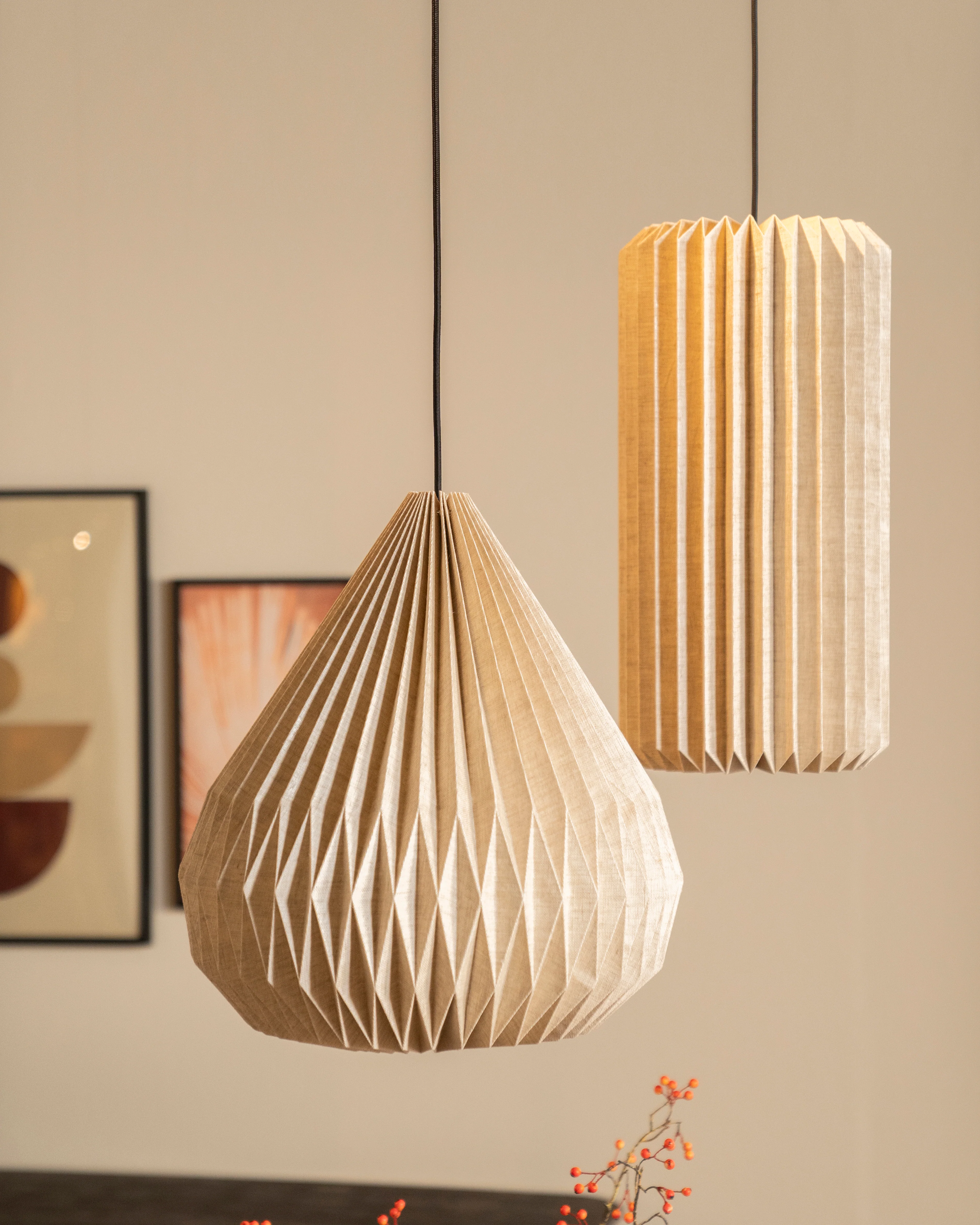 Lampa wisząca ZUKI papier i len - Image 7