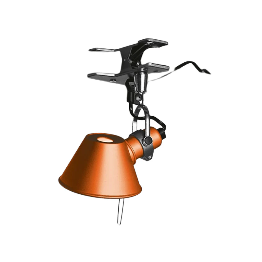 Lampa z klipsem TOLOMEO PINZA MICRO pomarańczowy