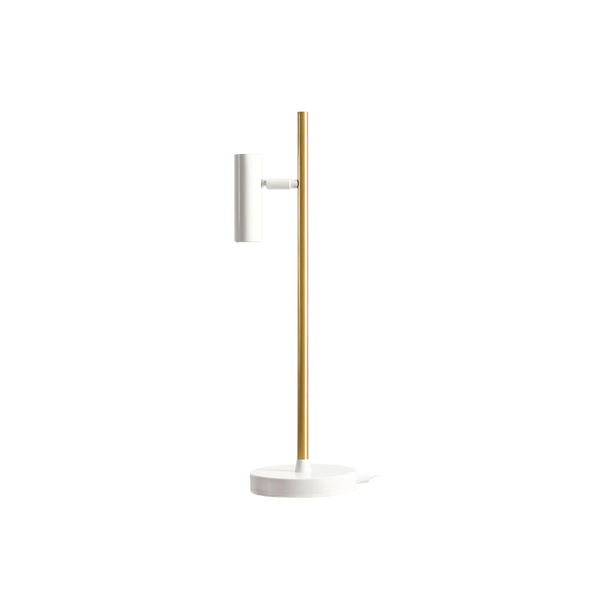 Lampa stołowa TREVO biały z mosiężnym wykończeniem
