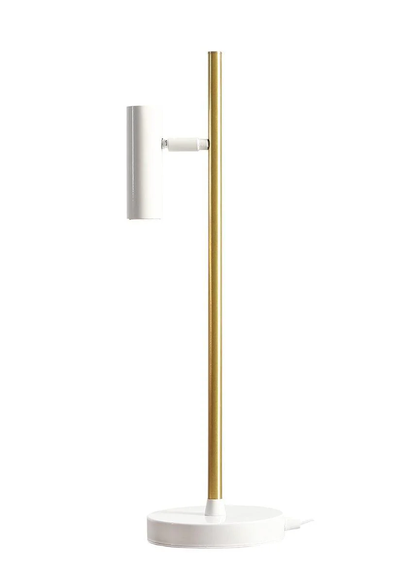 Lampa stołowa TREVO biały z mosiężnym wykończeniem - Image 7