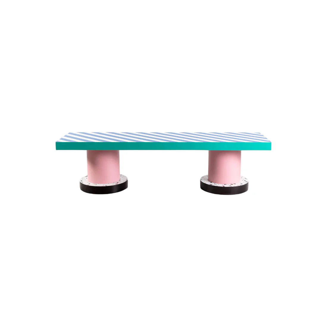 Ławka SUPERBENCH BLUE STRIPES niebieski z różówym - Image 3