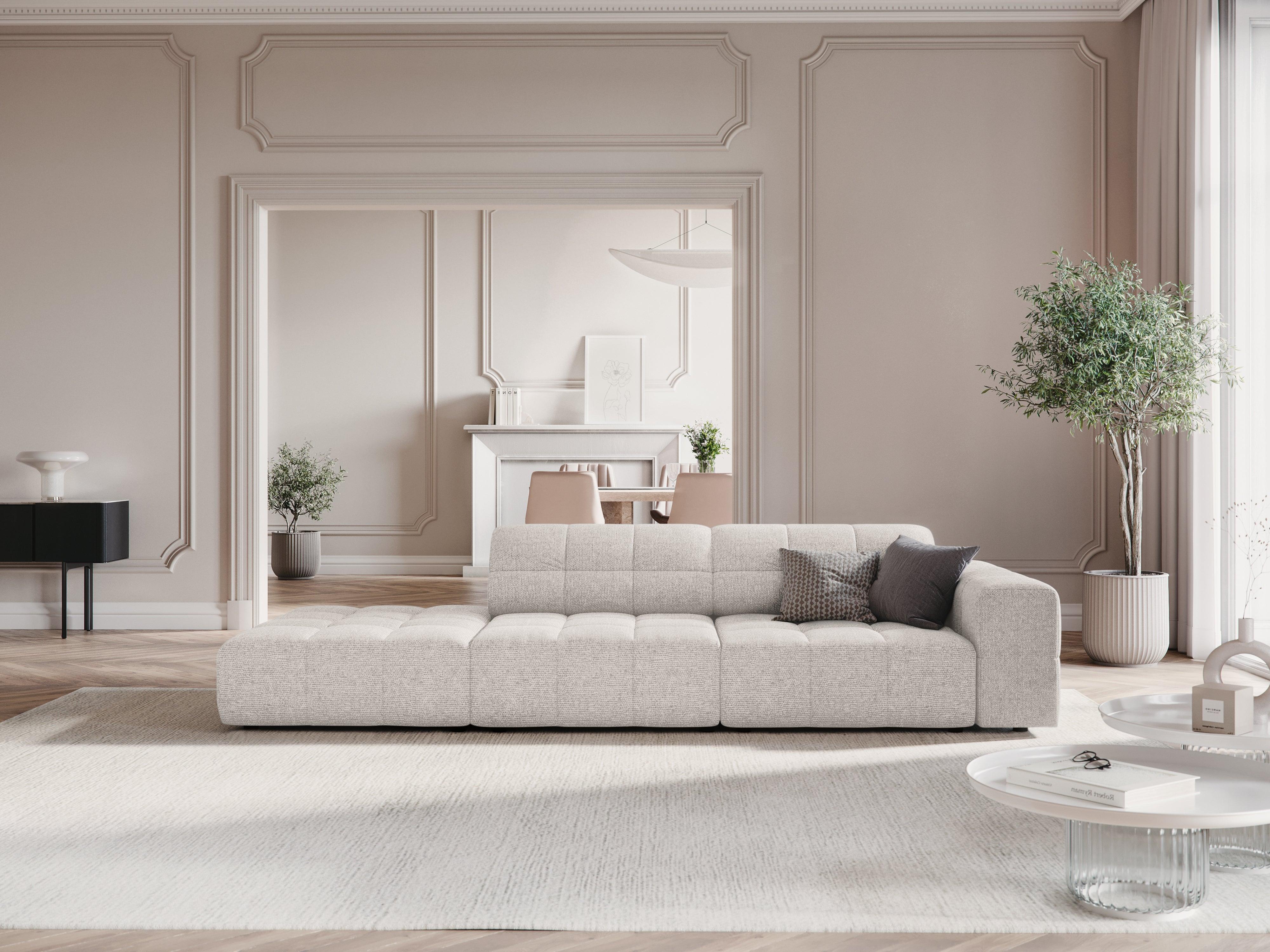 Sofa lewostronna 3-osobowa CHICAGO jasnoszary szenil - Image 2