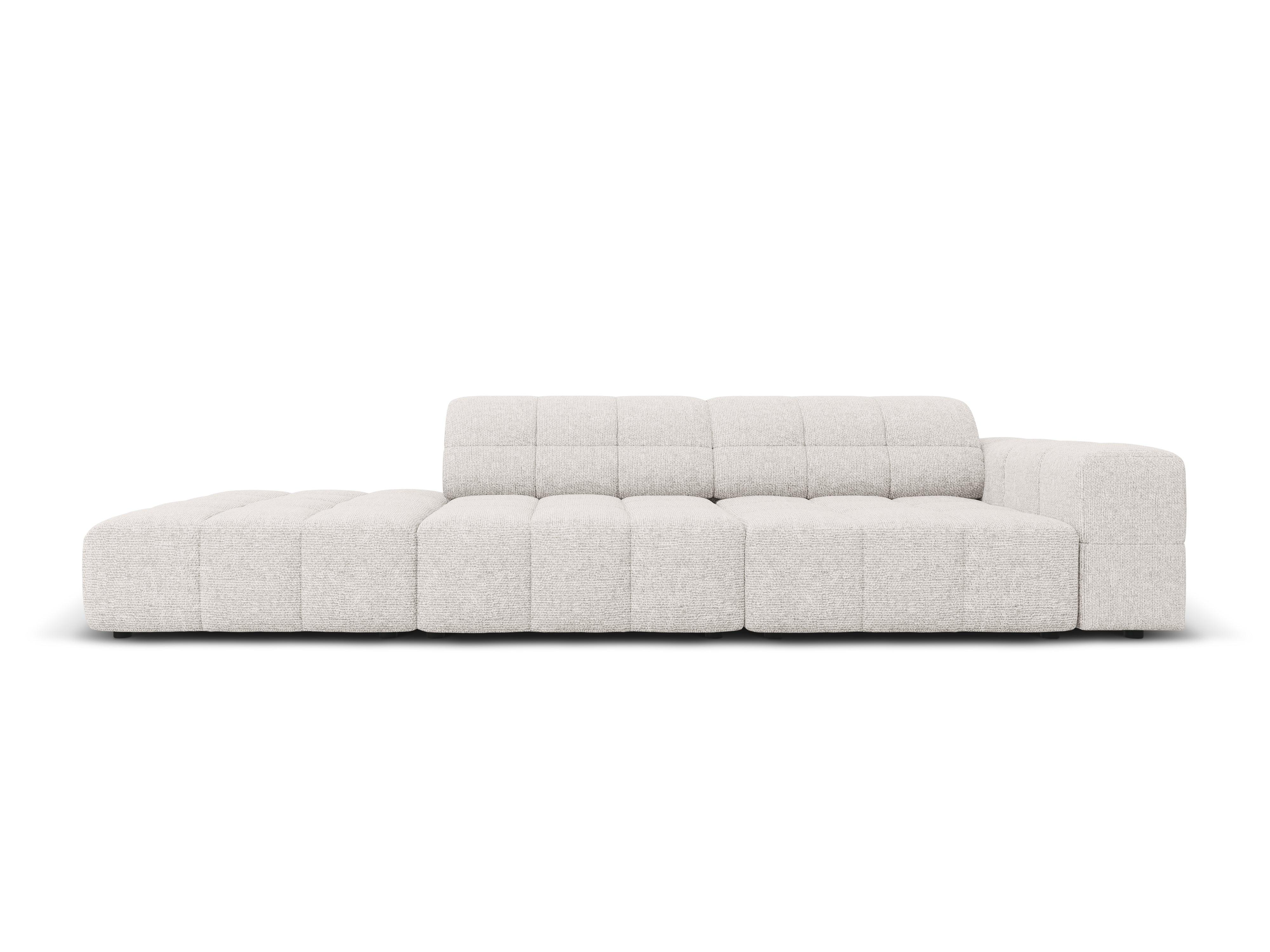 Sofa lewostronna 3-osobowa CHICAGO jasnoszary szenil - Image 3
