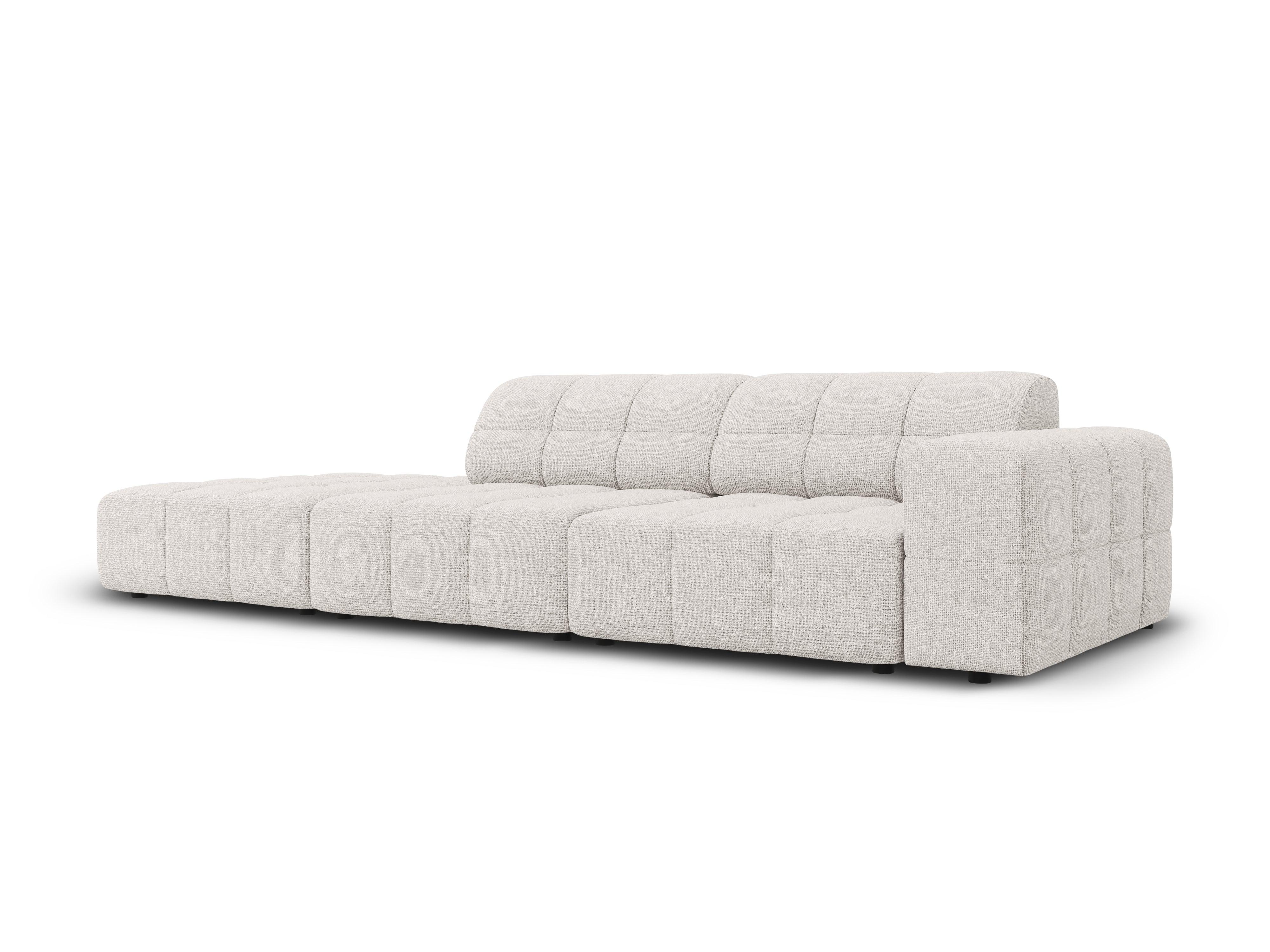 Sofa lewostronna 3-osobowa CHICAGO jasnoszary szenil - Image 4