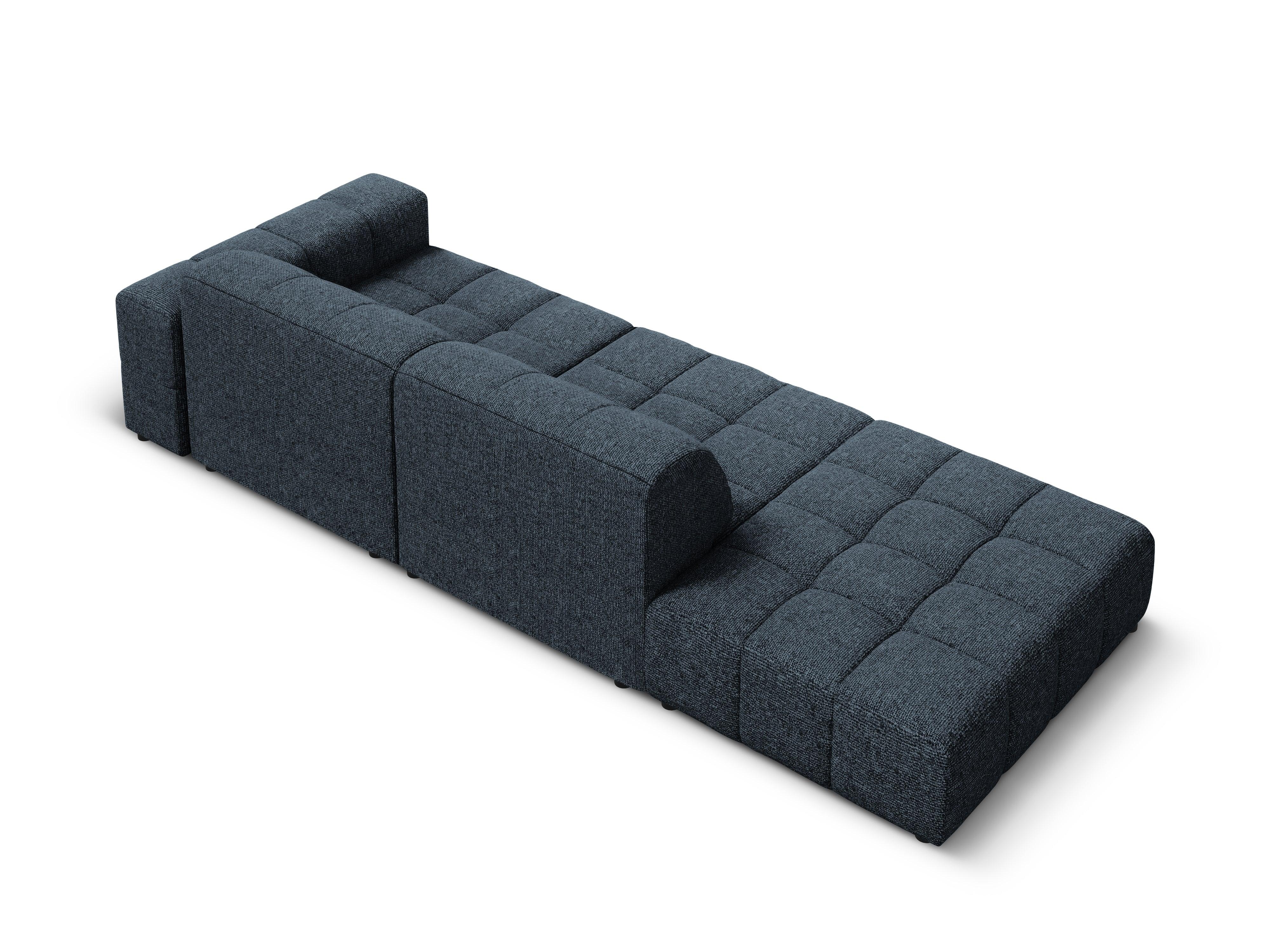 Sofa lewostronna 3-osobowa CHICAGO niebieski szenil - Image 5