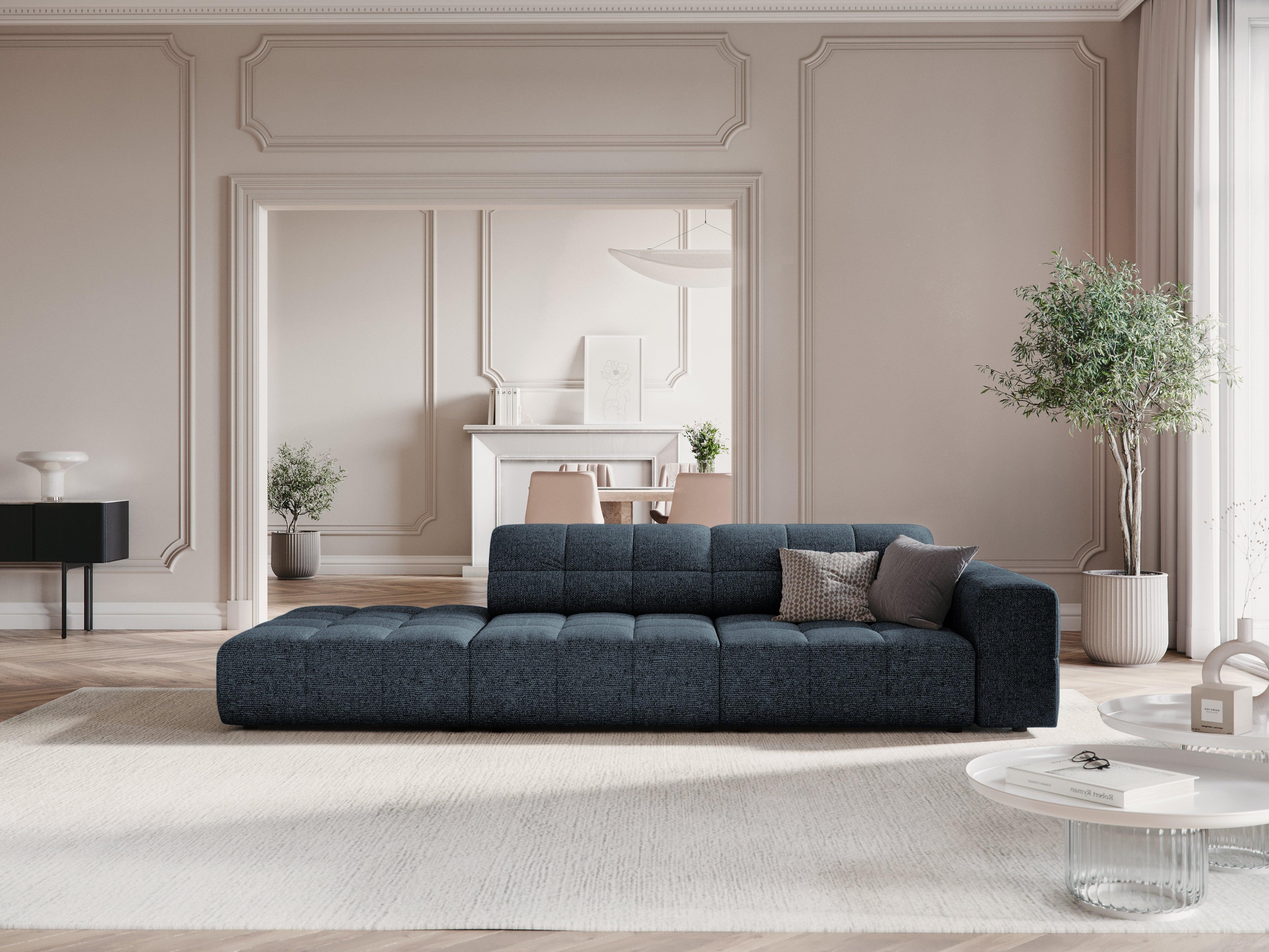 Sofa lewostronna 3-osobowa CHICAGO niebieski szenil - Image 8