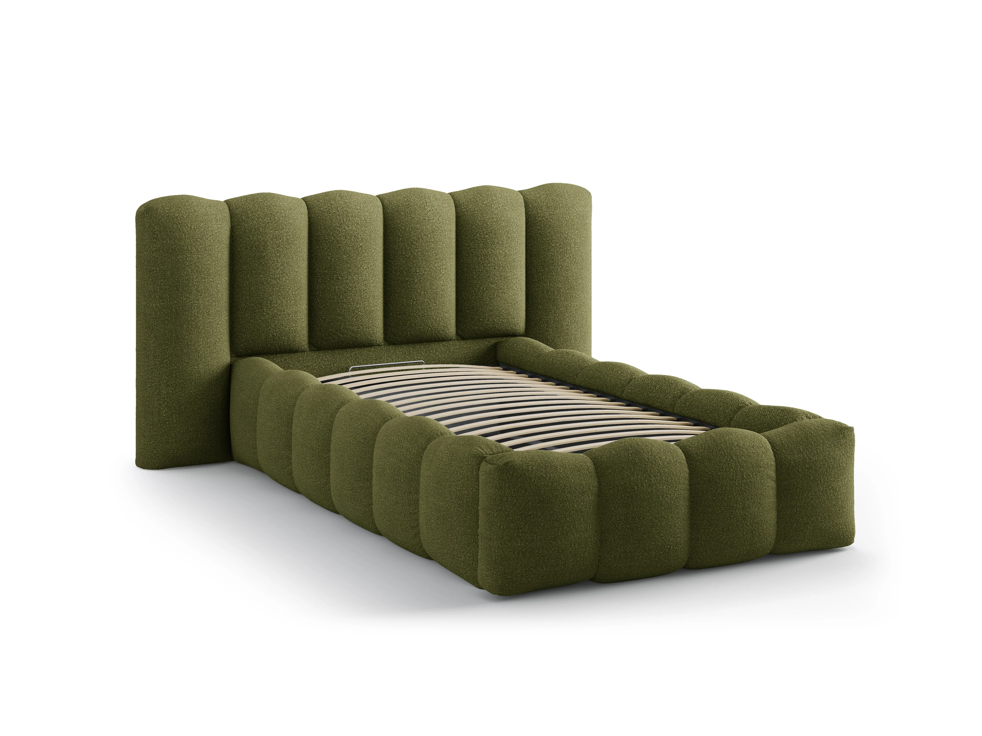 Łóżko LUPINE ciemna zieleń oliwkowa boucle - Image 5