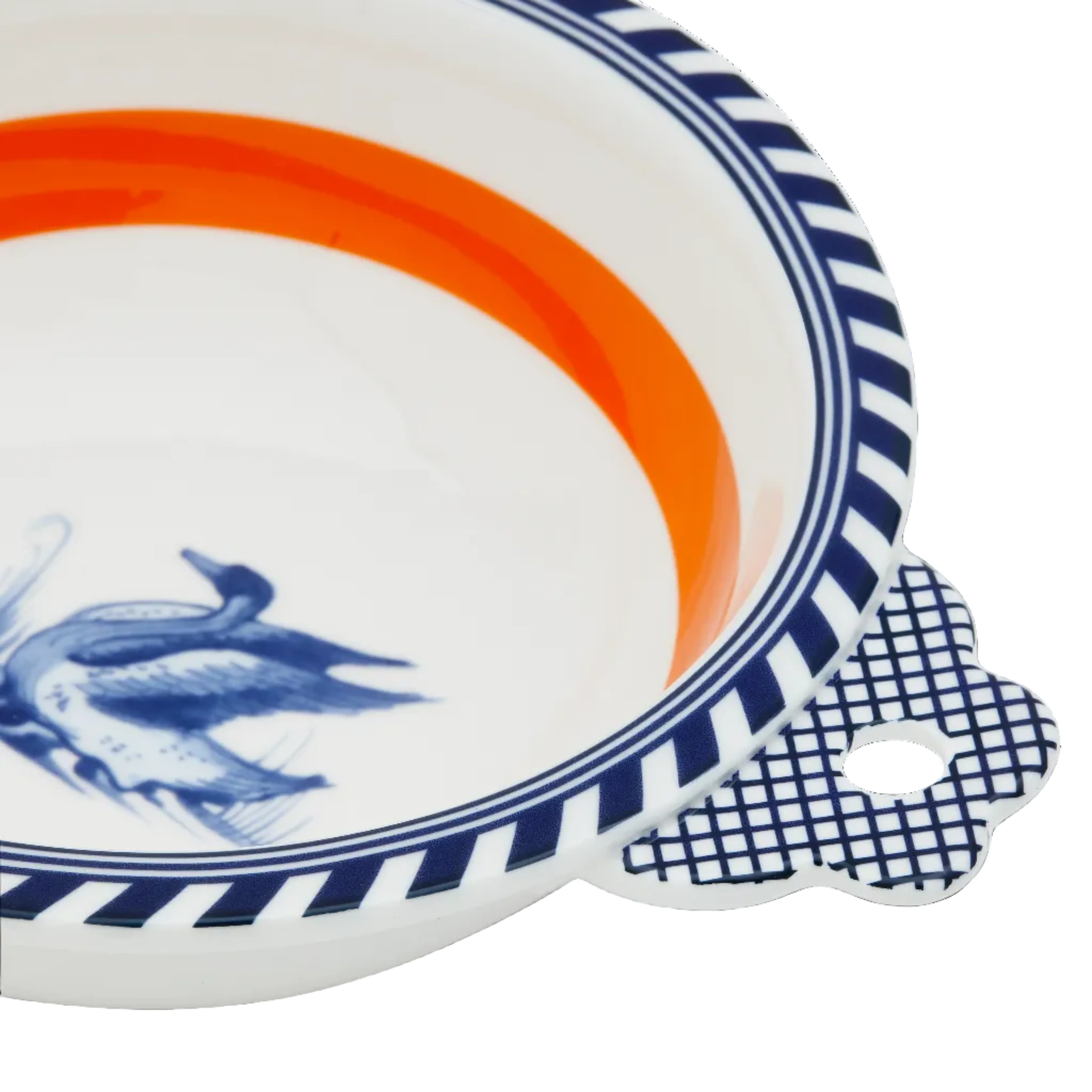 Miska BIRD biały z pomarańczowym i niebieskim - Image 5