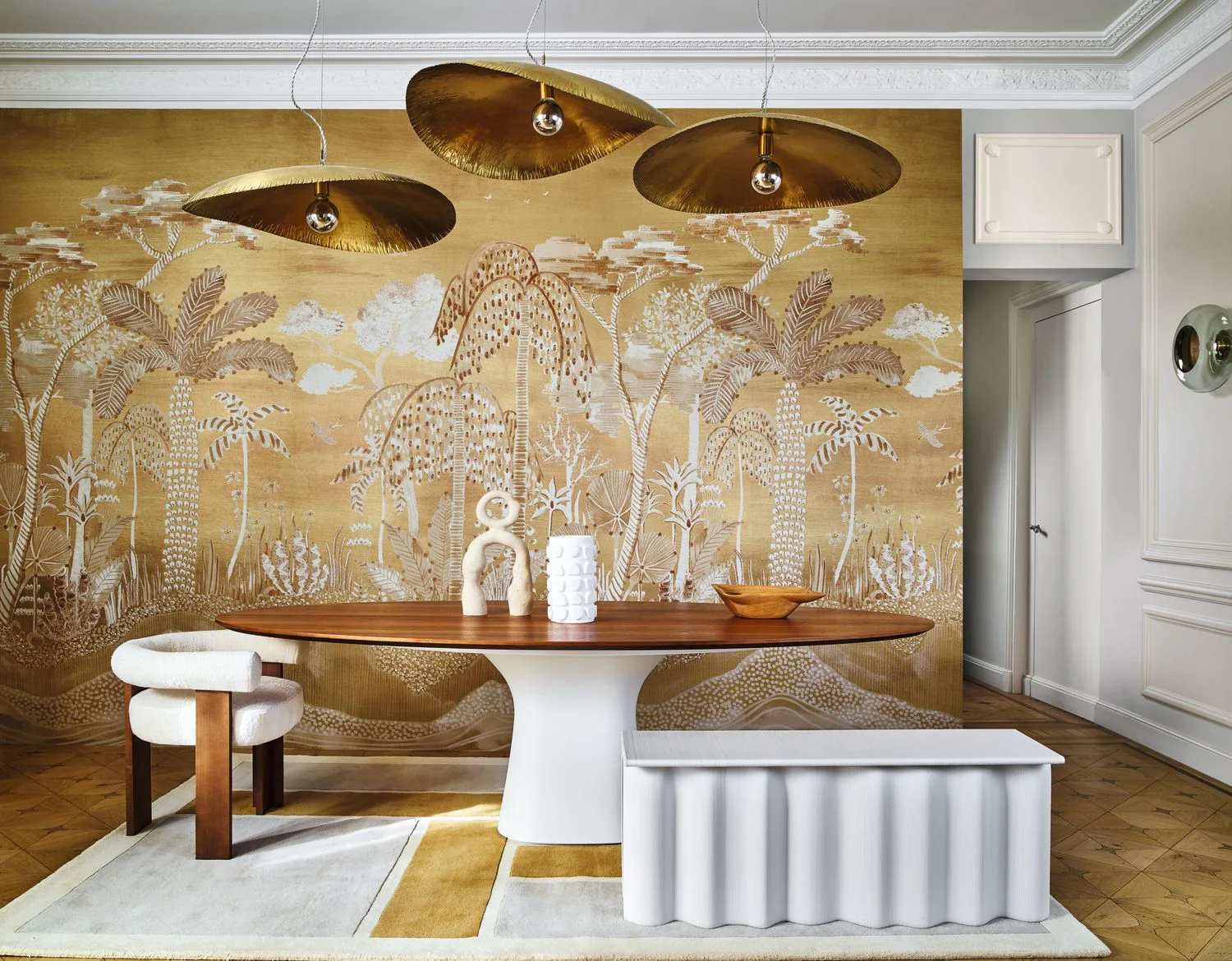 Mural z tropikalnym krajobrazem NOSARA brązowy - Image 3