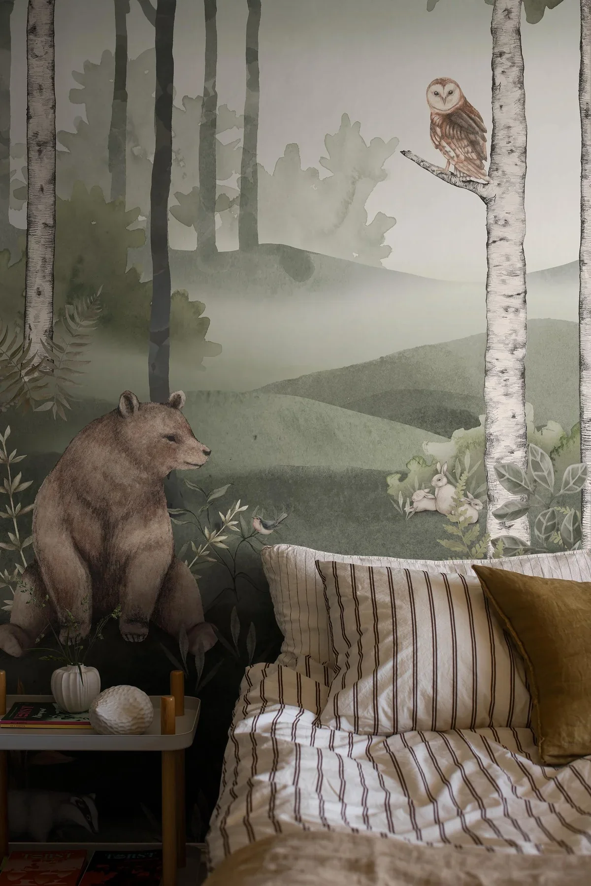 Mural dziecięcy z motywem roślinnym WILD FOREST zielony - Image 6