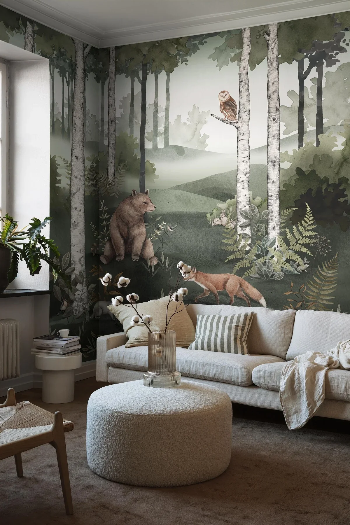 Mural dziecięcy z motywem roślinnym WILD FOREST zielony - Image 7