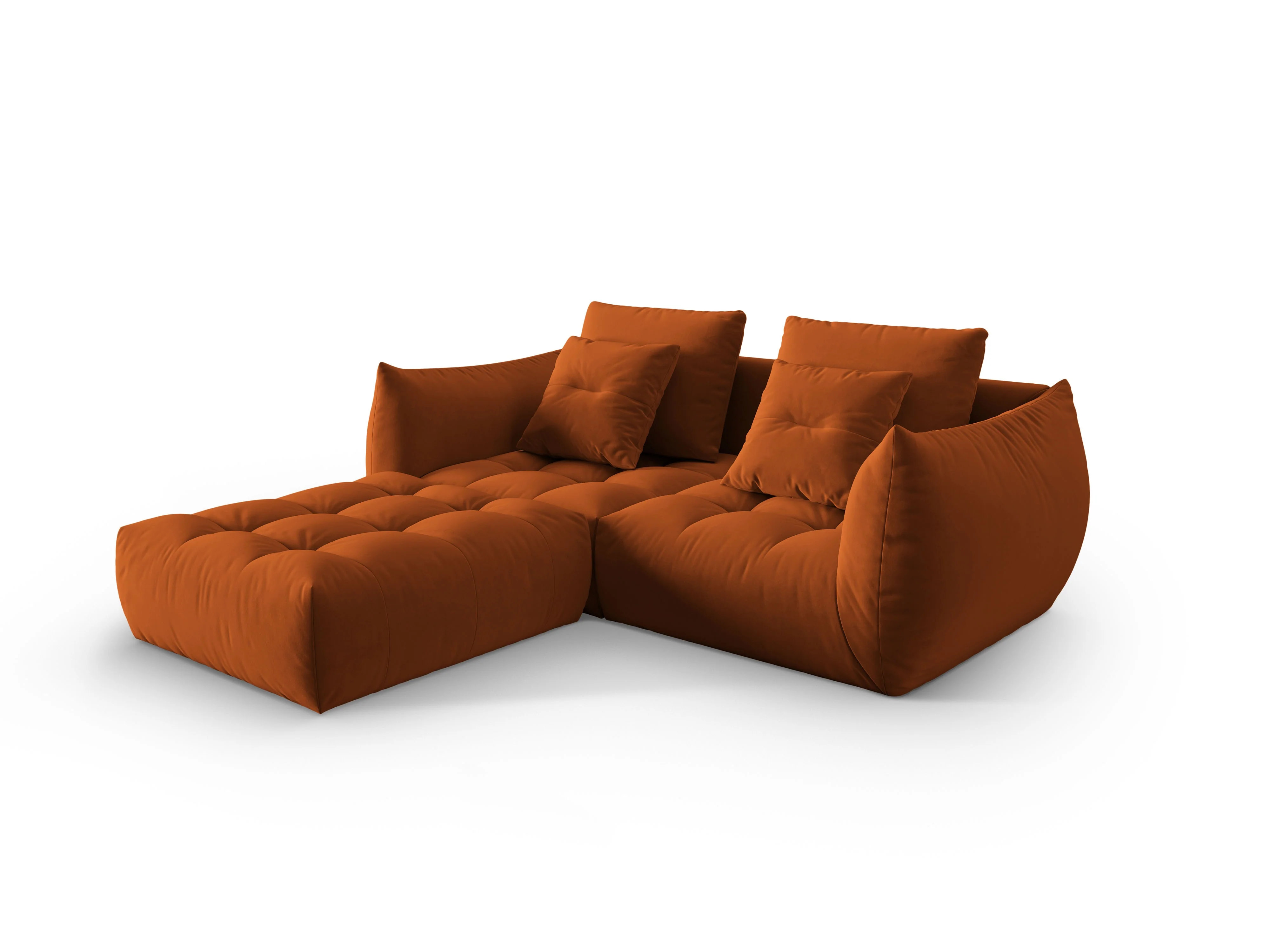 Narożnik aksamitny modułowy 3-osobowy BLOOM terracotta - Image 3