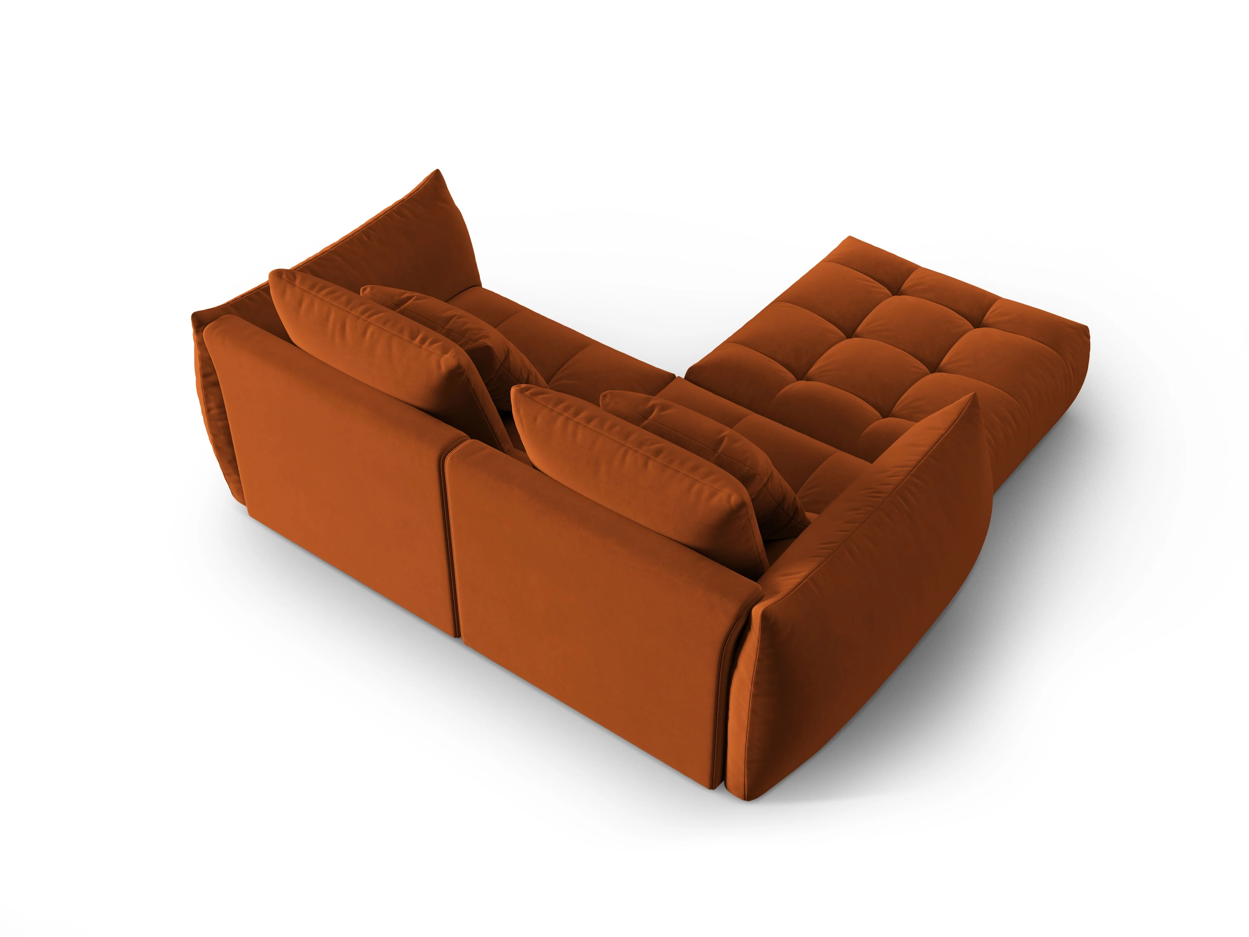 Narożnik aksamitny modułowy 3-osobowy BLOOM terracotta - Image 4