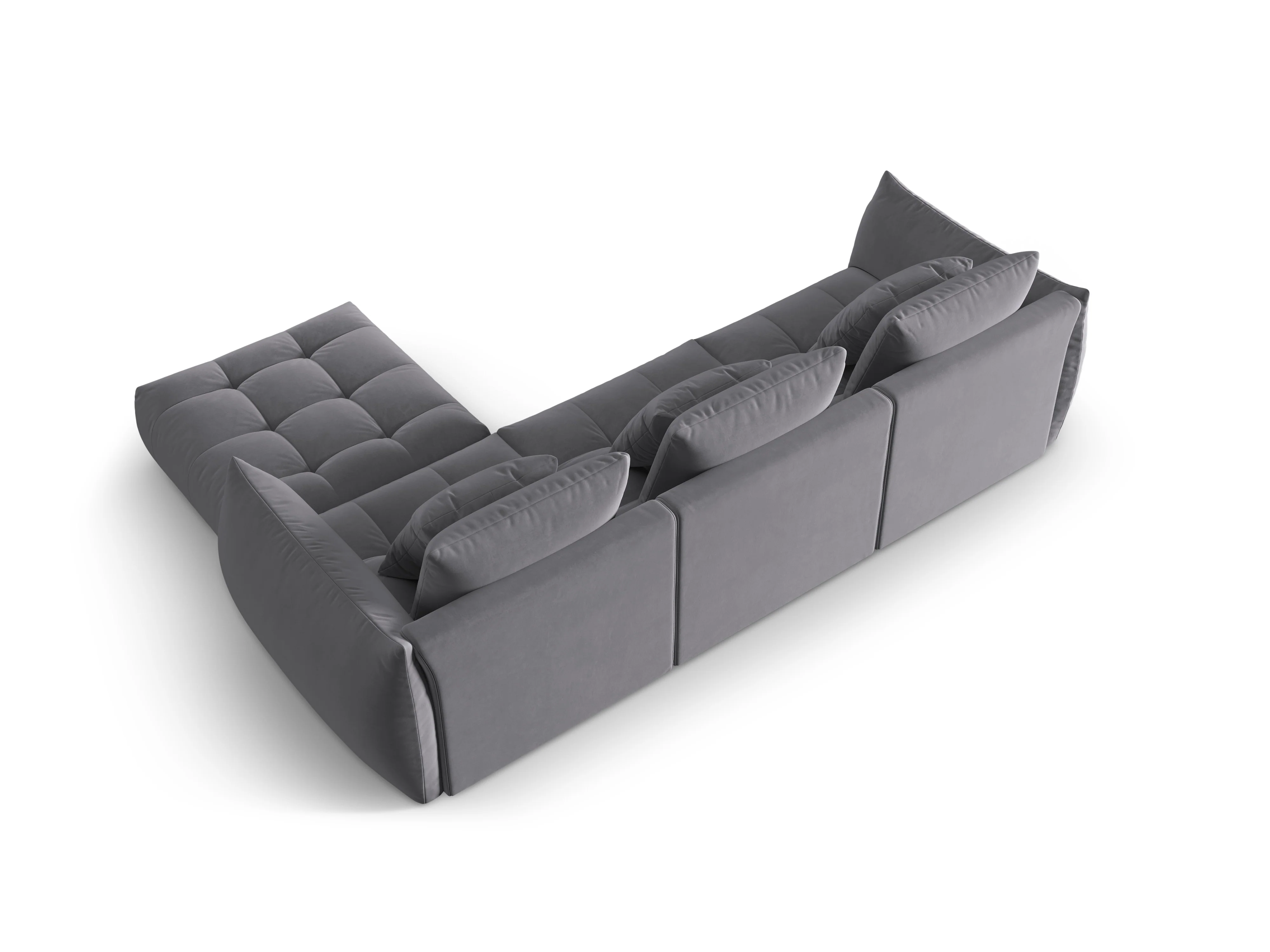 Narożnik aksamitny modułowy BLOOM ciemnoszary - Image 4