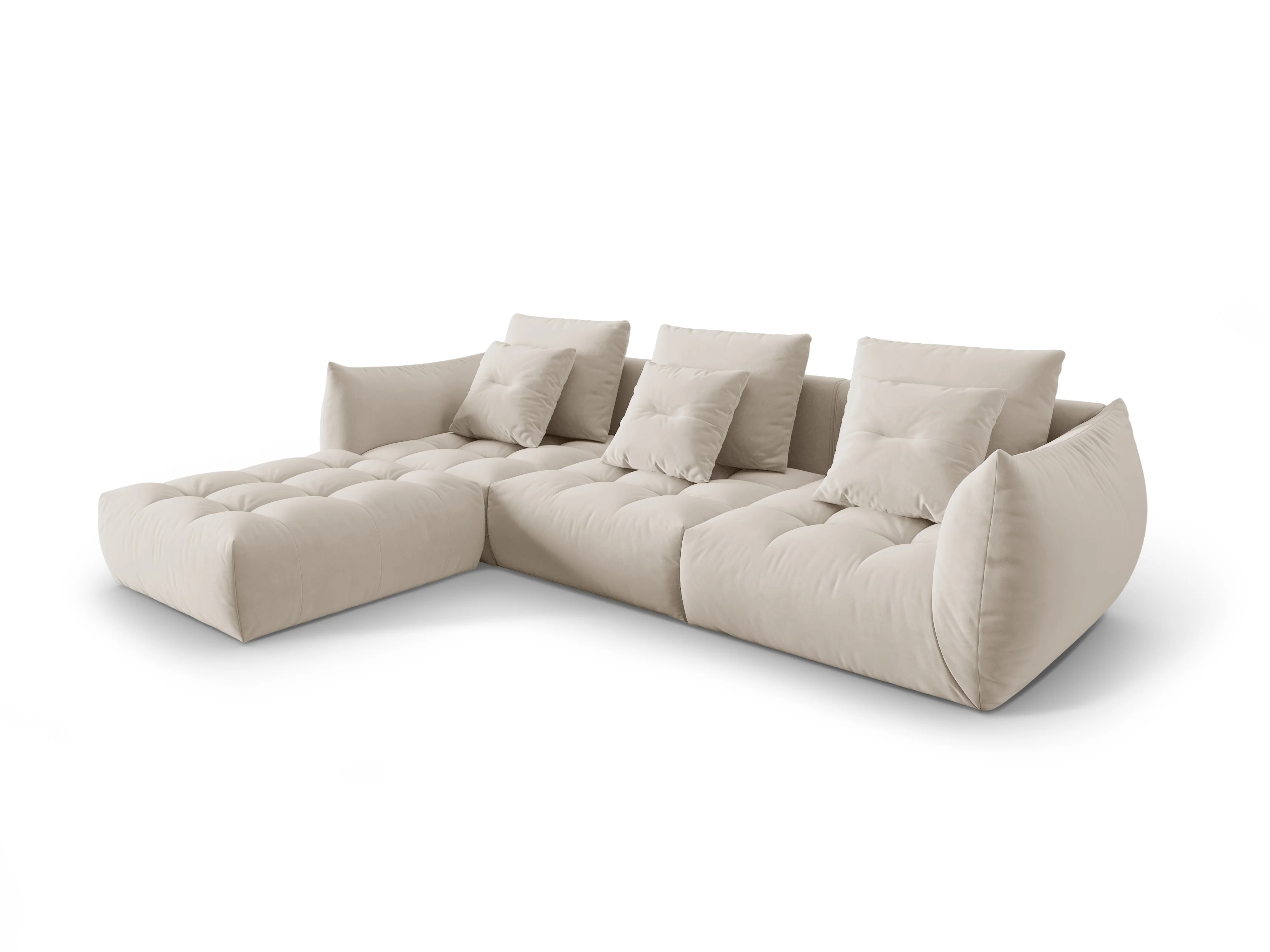 Narożnik aksamitny modułowy BLOOM ecru - Image 3