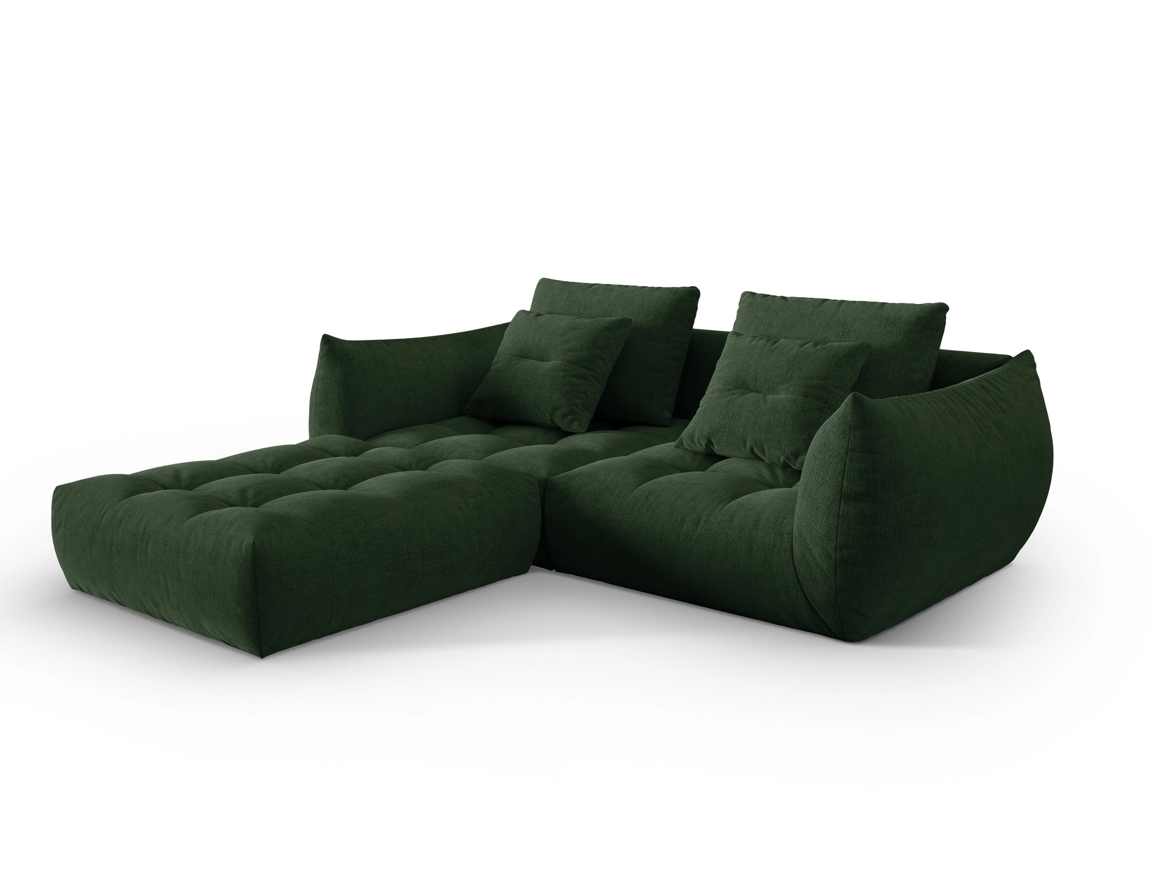 Narożnik modułowy 3-osobowy BLOOM zielony szenil - Image 3