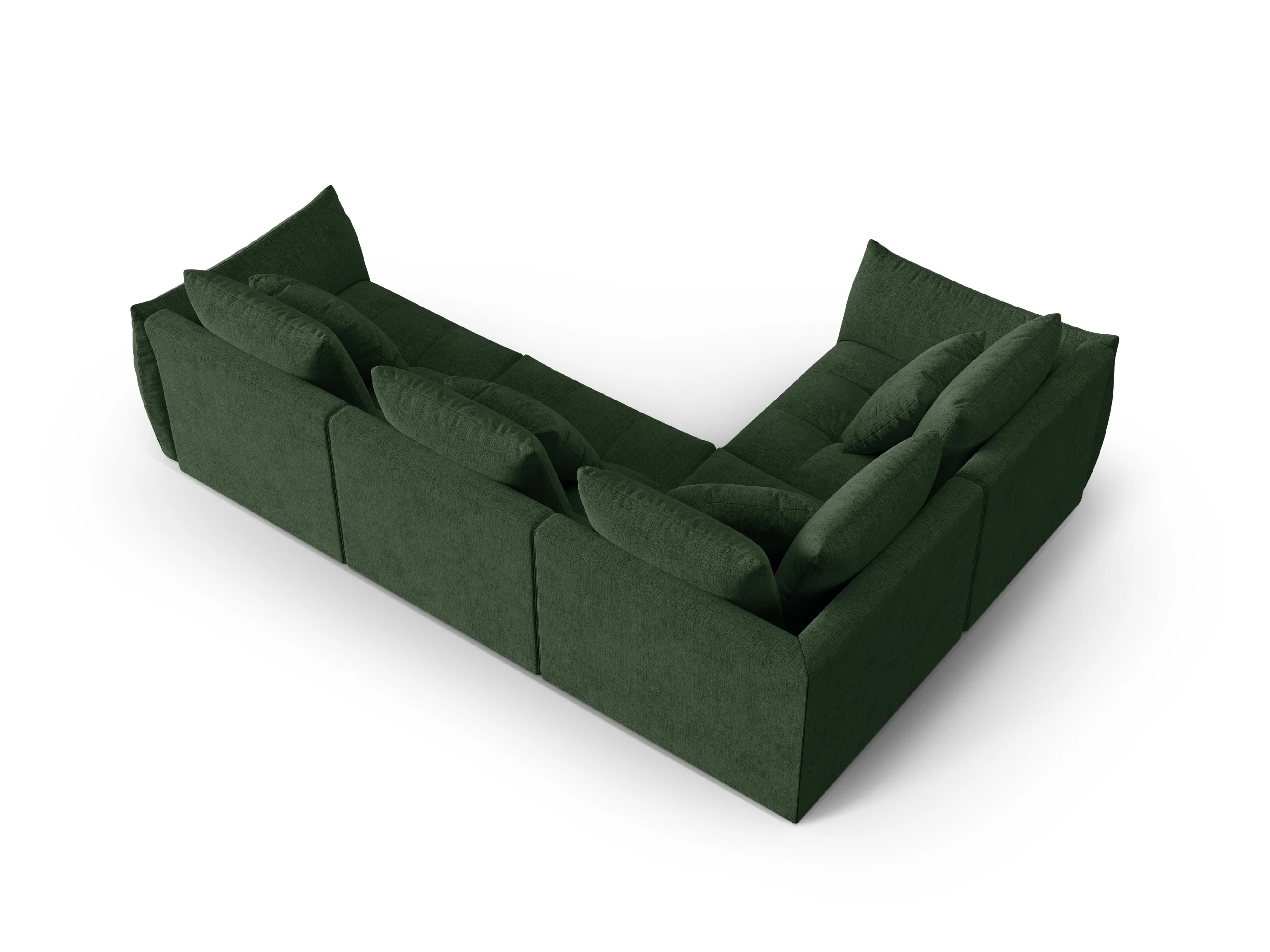 Narożnik modułowy 3-osobowy lewostronny BLOOM zielony szenil - Image 4