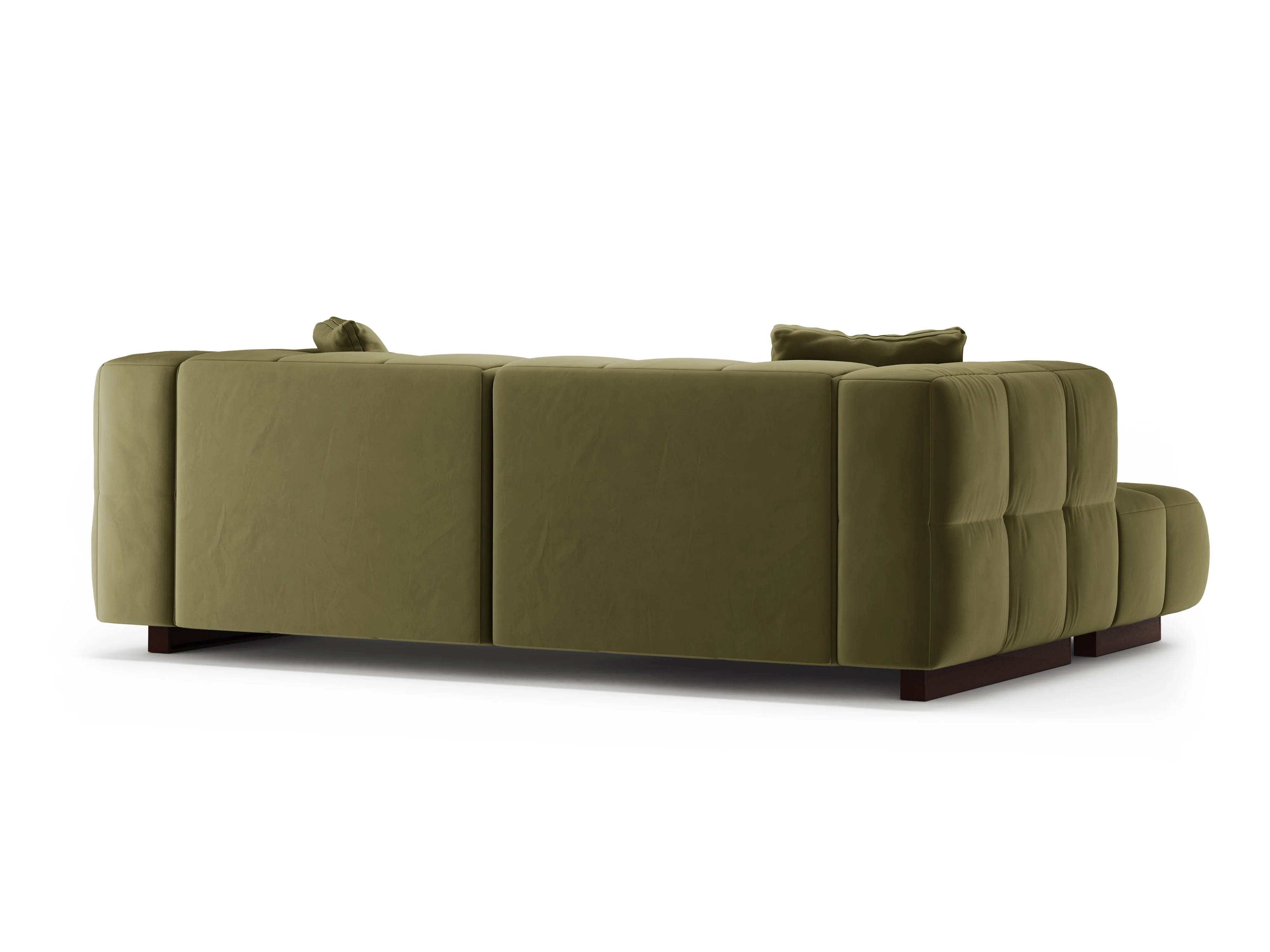 Narożnik aksamitny lewostronny z funkcją spania PUMA zielony - Image 5