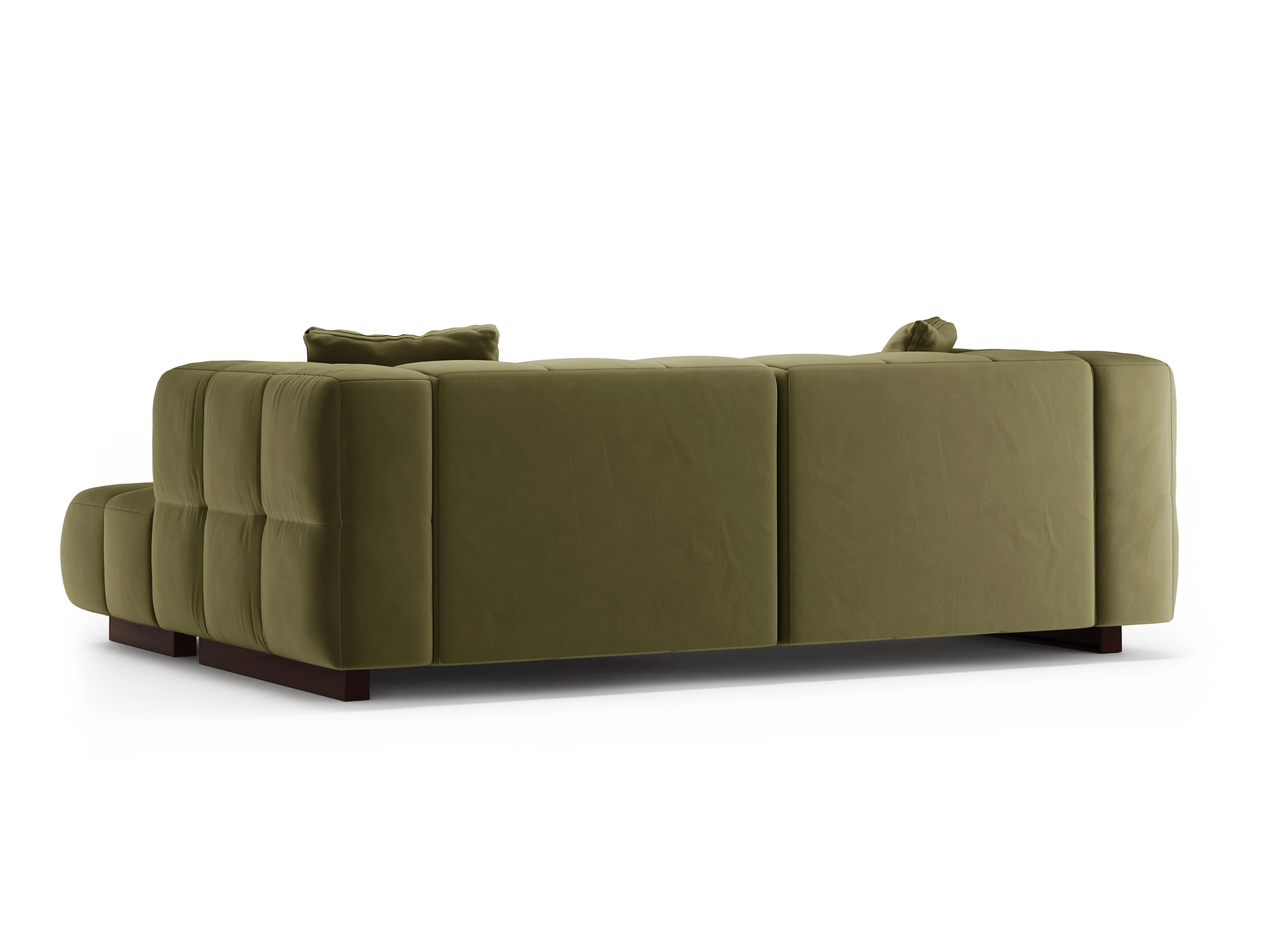 Narożnik aksamitny prawostronny z funkcją spania PUMA zielony - Image 5