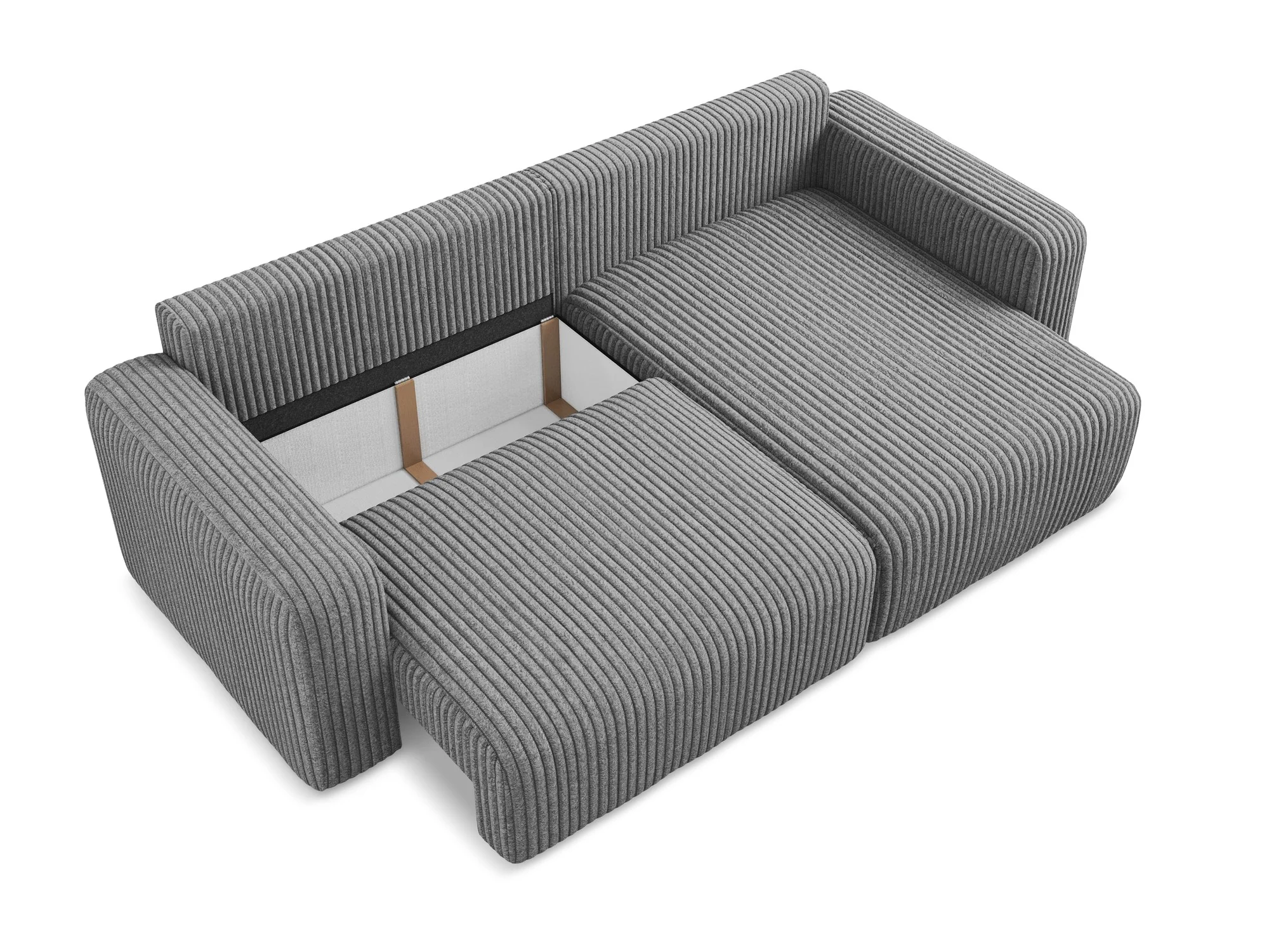 Narożnik prawostronny z funkcją spania KONA ciemnoszary sztruks - Image 6