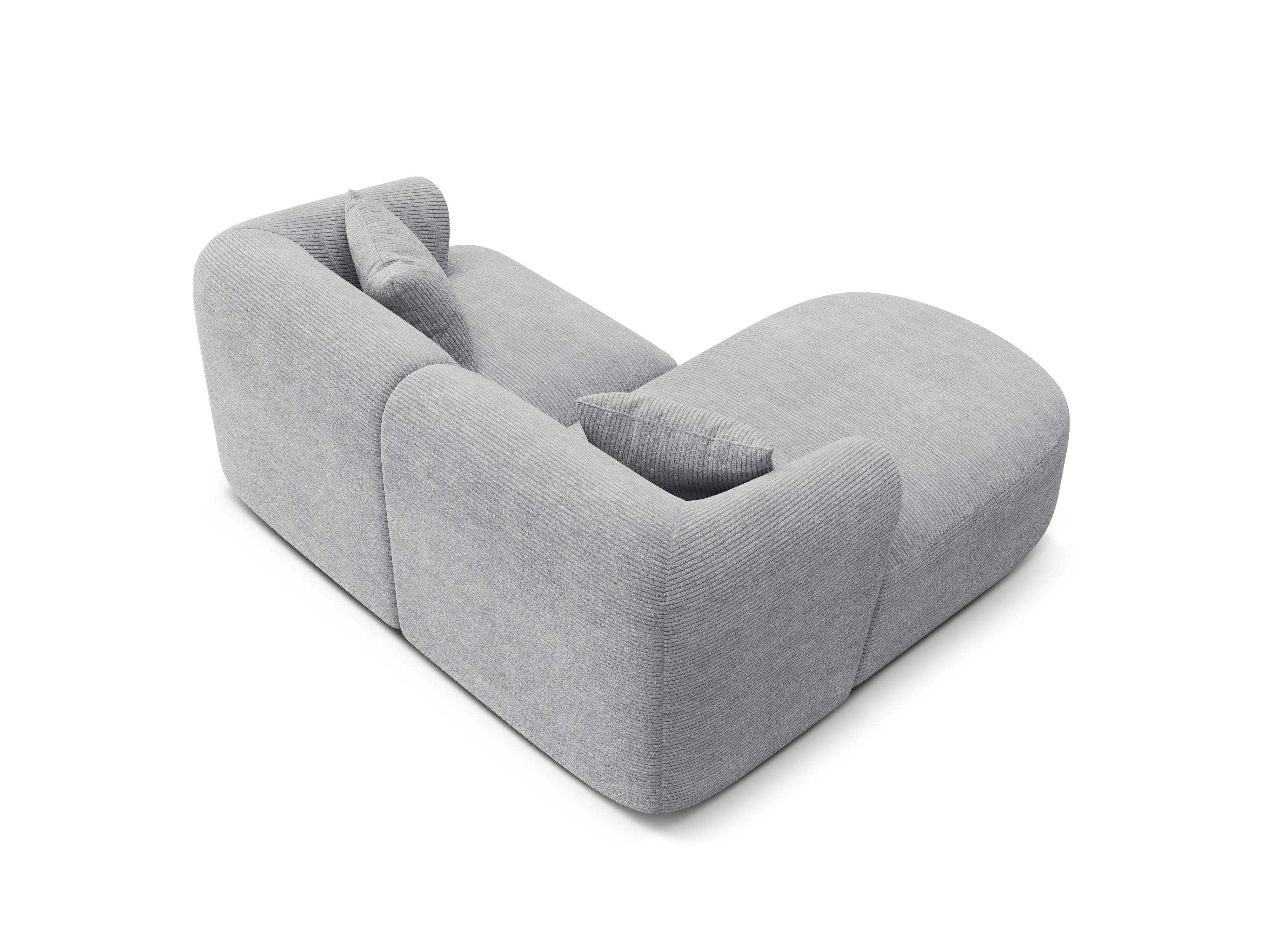 Narożnik lewostronny 3-osobowy CAMPI jasnoszary sztruks - Image 5