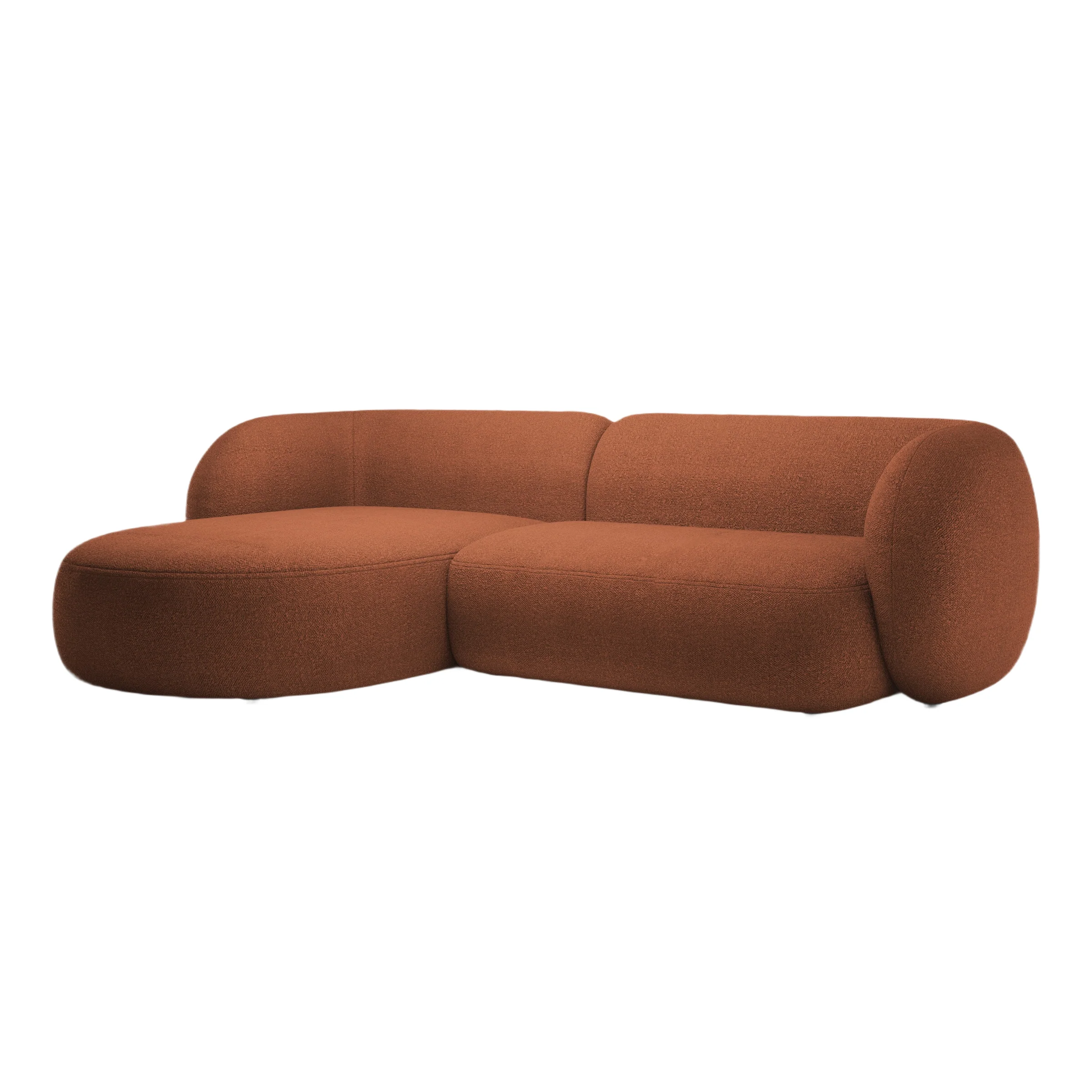 Narożnik lewostronny 3-osobowy KATE terracotta boucle - Image 2