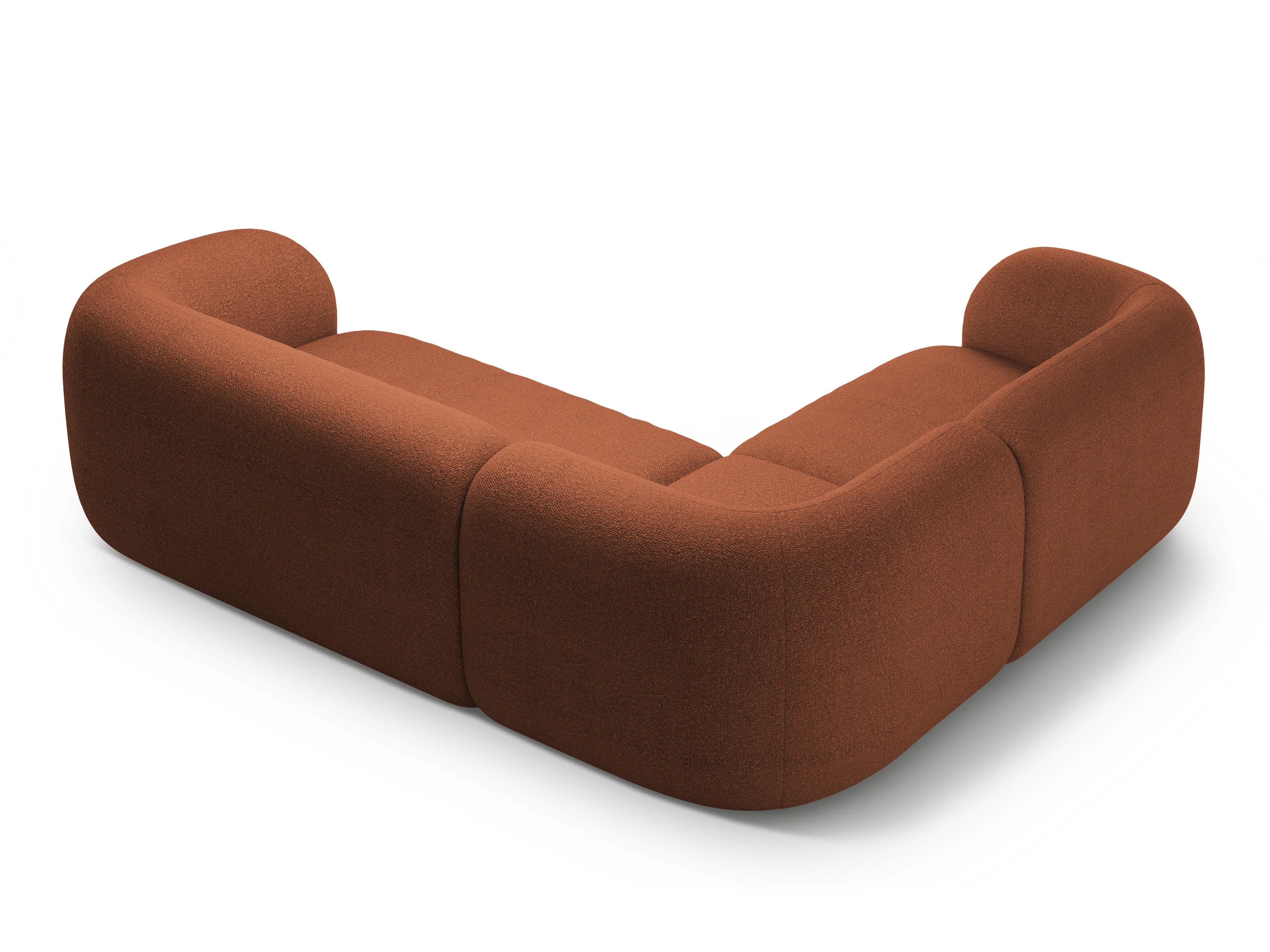 Narożnik lewostronny 4-osobowy KATE terracotta boucle - Image 3