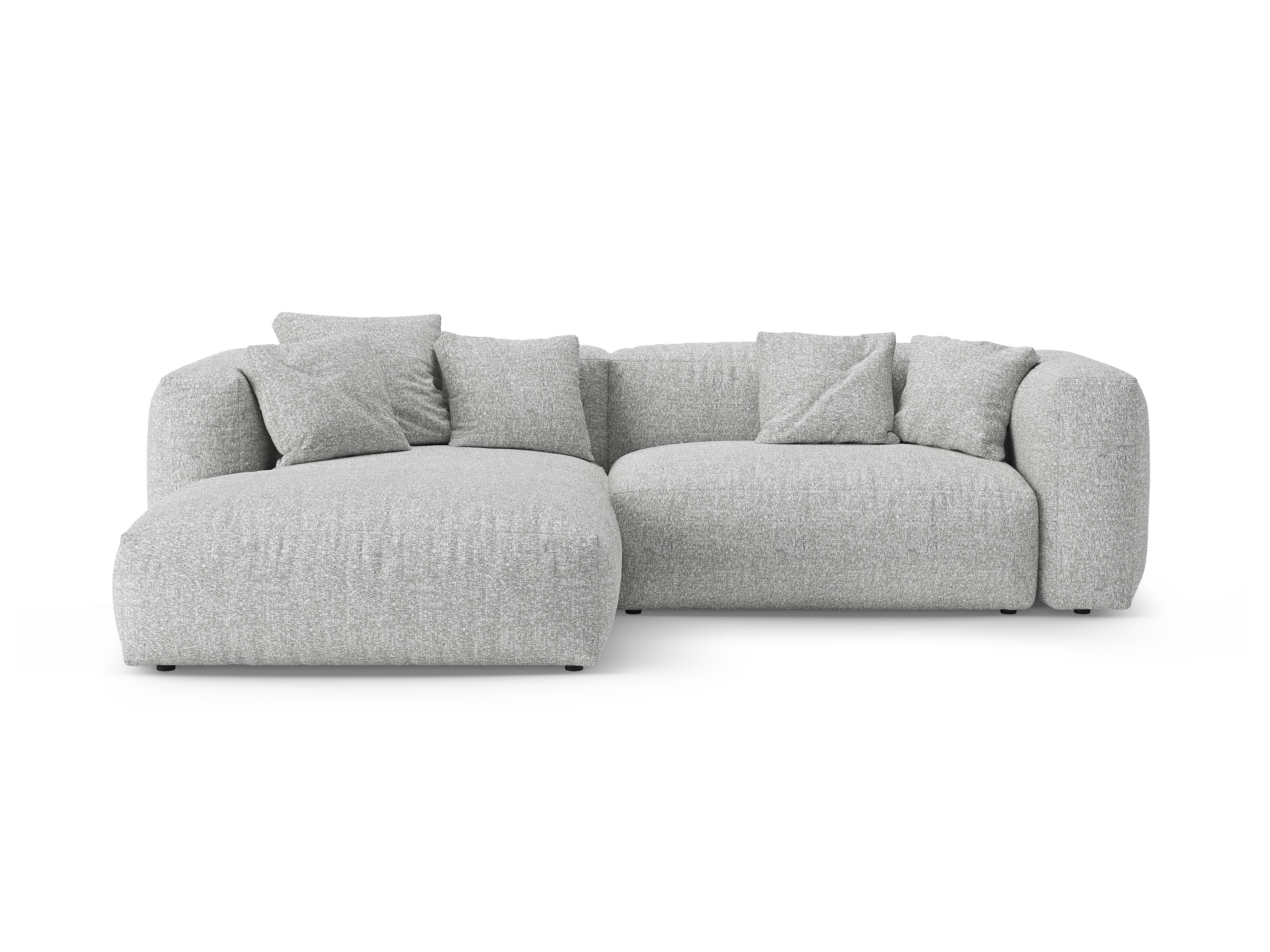 Narożnik lewostronny z funkcją spania MARTINA srebrny boucle - Image 4